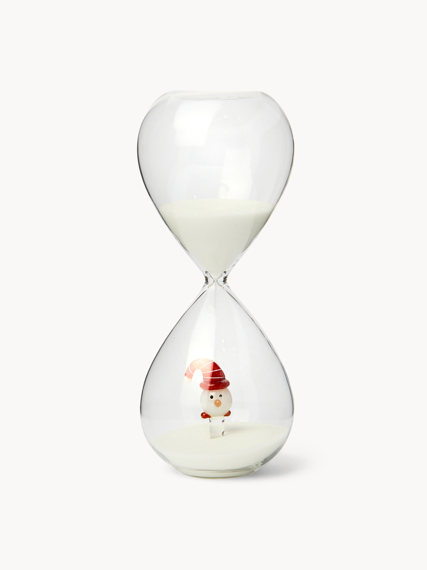 Glass hourglass with decoration, Transparent, large image number 0
