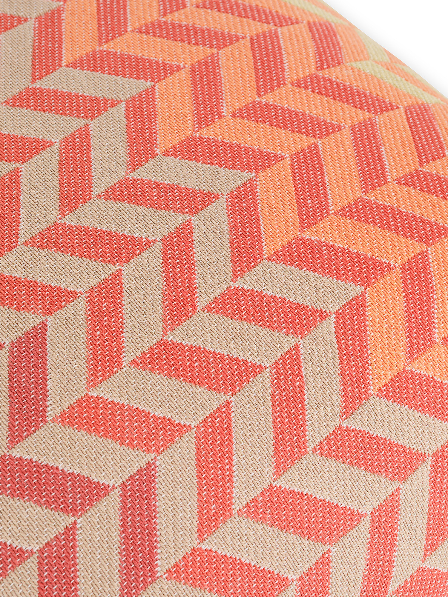 Geometric jacquard cushion 50x50cm, Pink, large image number 2
