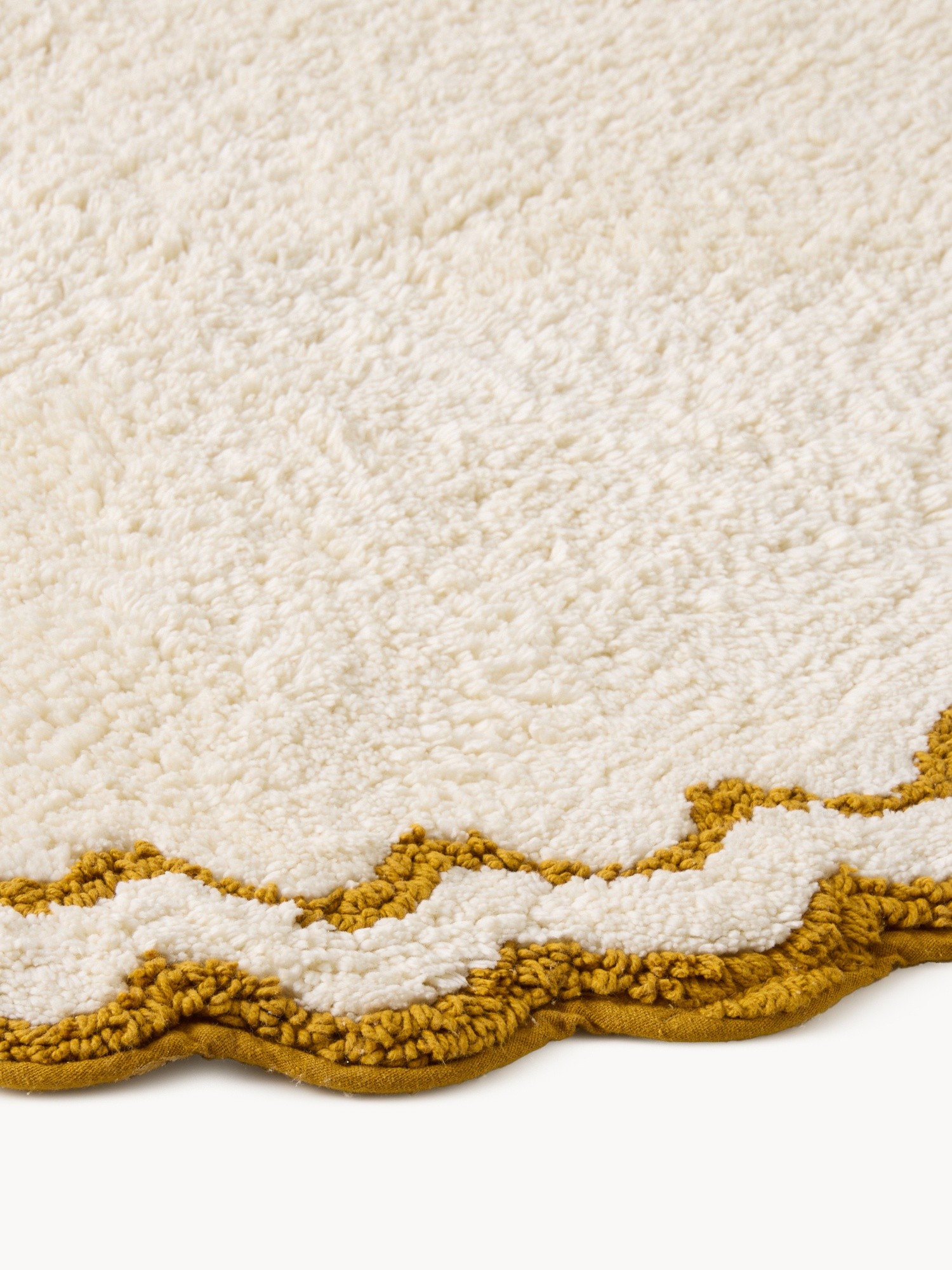 Tufted cotton bath mat, White Cream, large image number 1