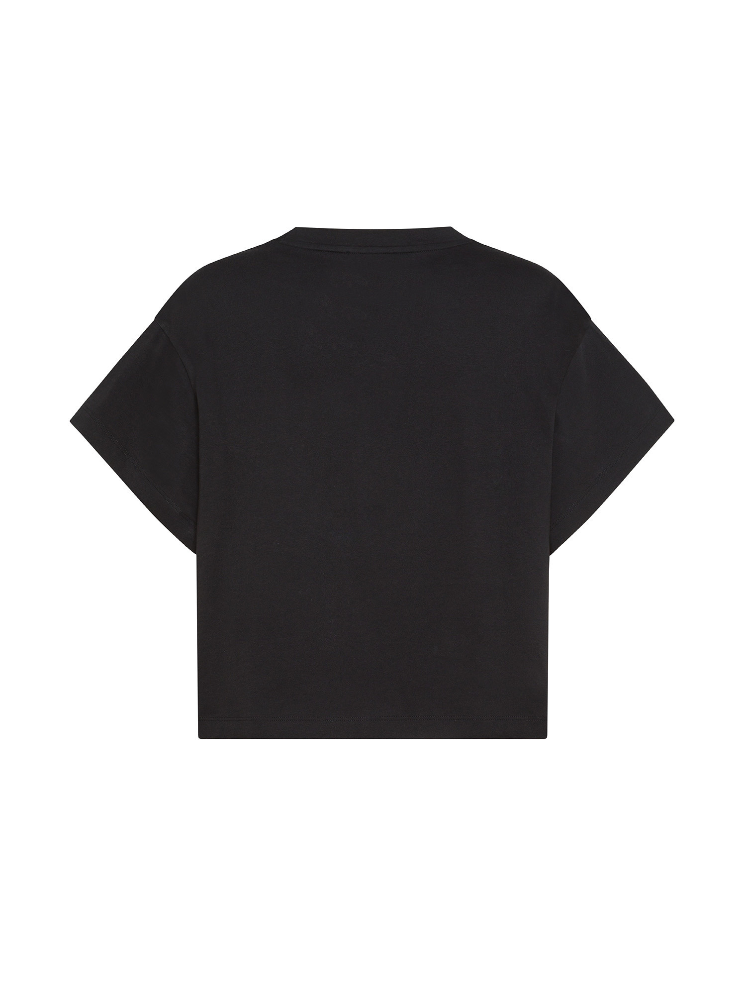 Emporio Armani - T-shirt in cotone con patch logo aquila, Nero, large image number 1