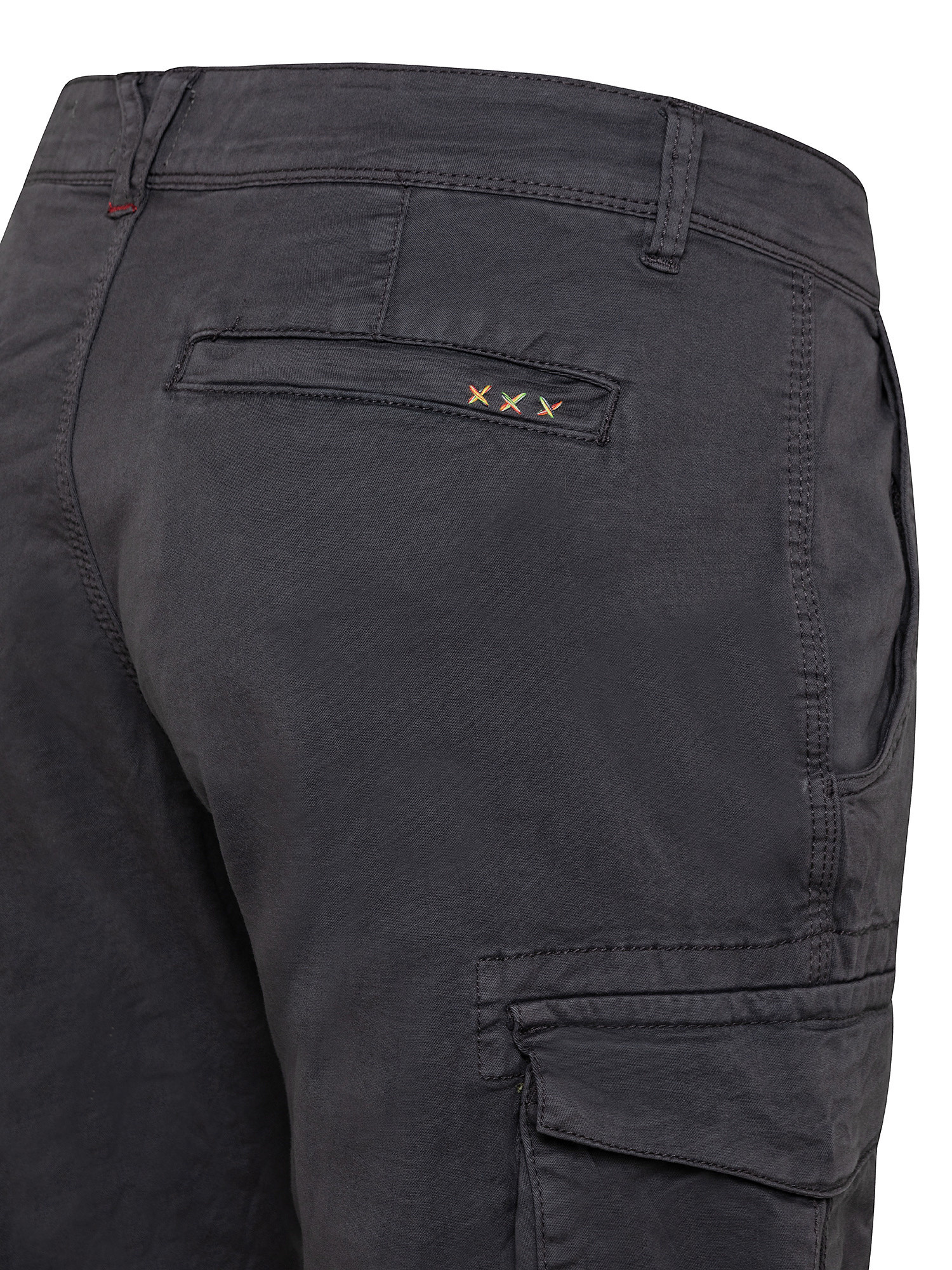 Pantalone cargo cotone stretch, Grigio, large image number 2