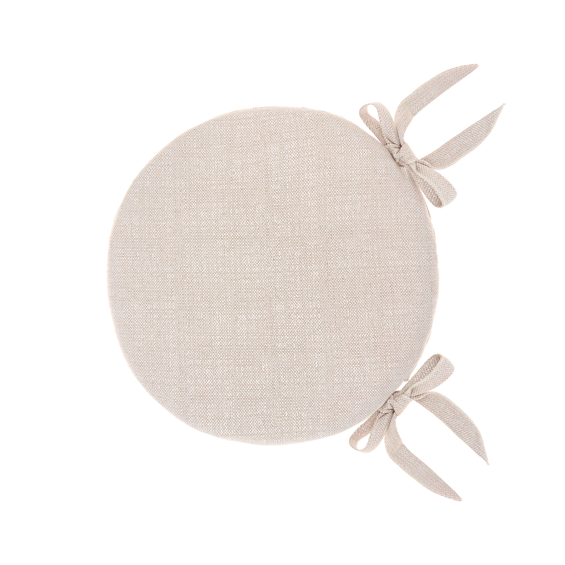 Round chair cushion solid colour, Light Beige, large image number 0