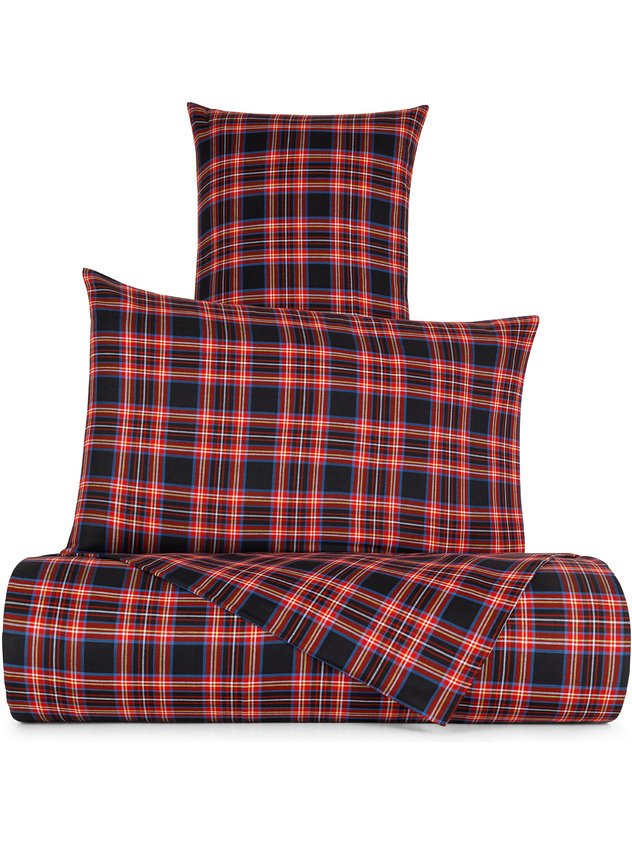 Warm cotton tartan flat sheet