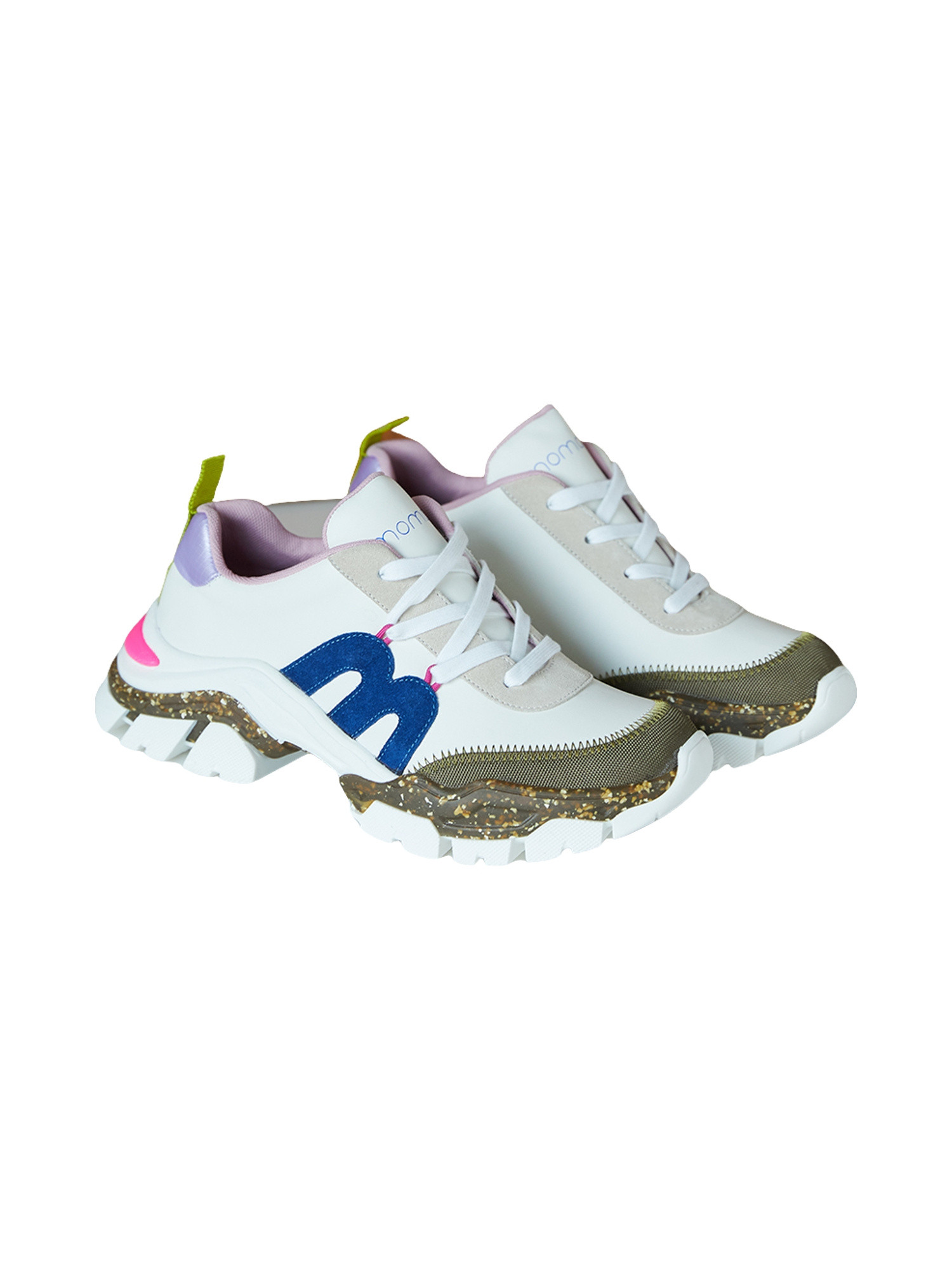 Sneakers with colored inserts, White, large image number 0