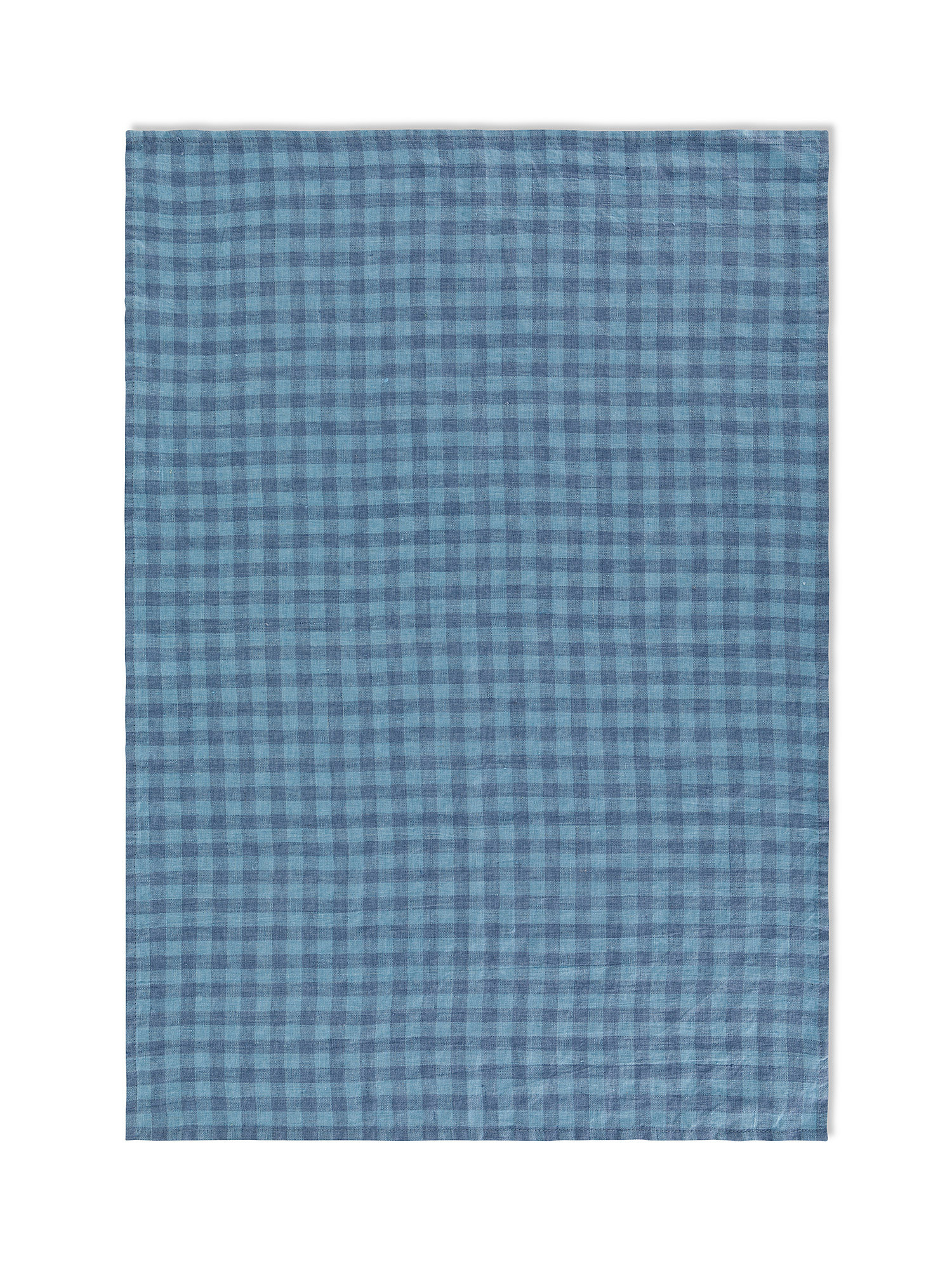 Strofinaccio puro cotone motivo vichy, Azzurro, large image number 1