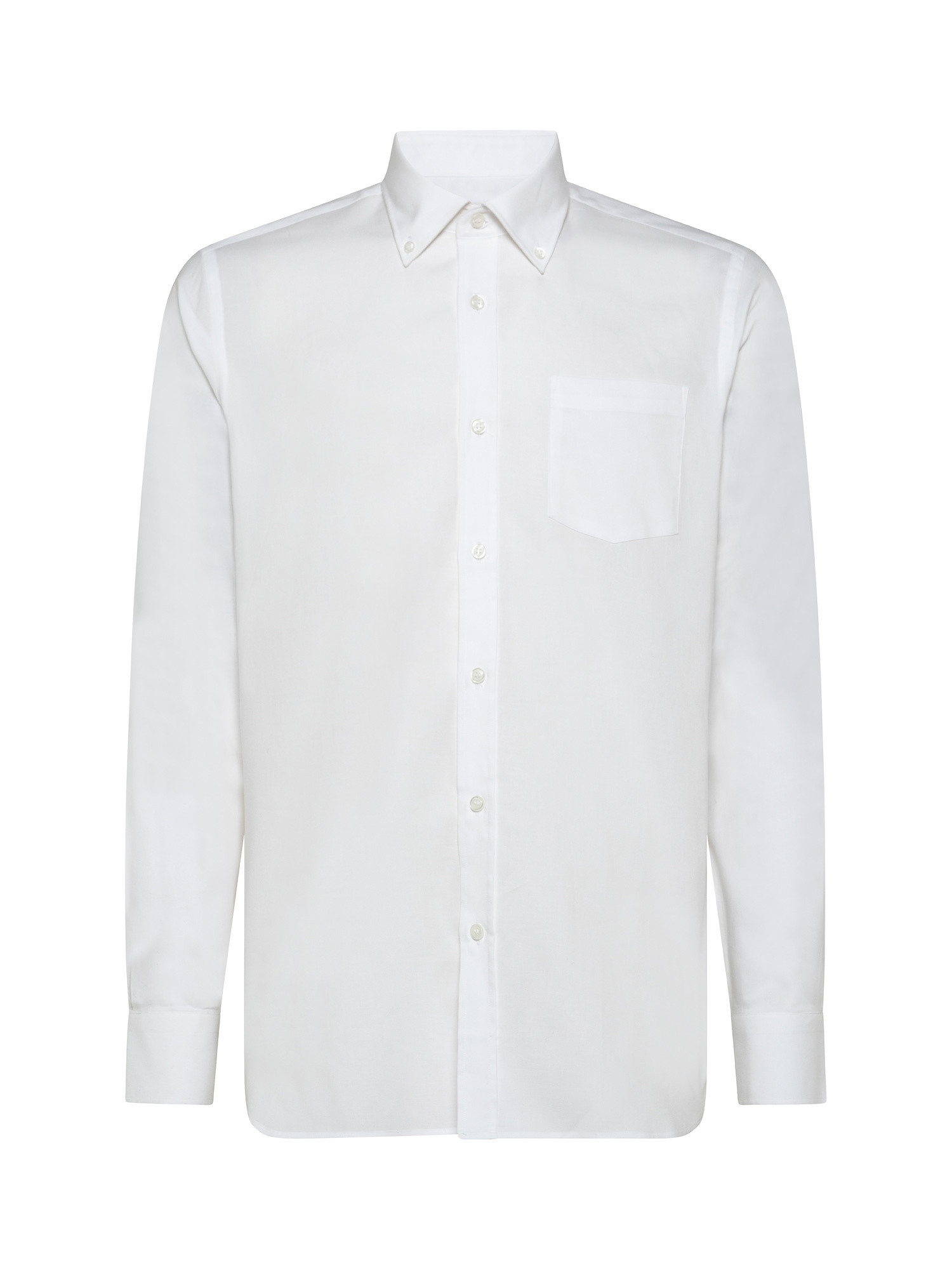 Camicia tailor fit in cotone, Bianco, large image number 0