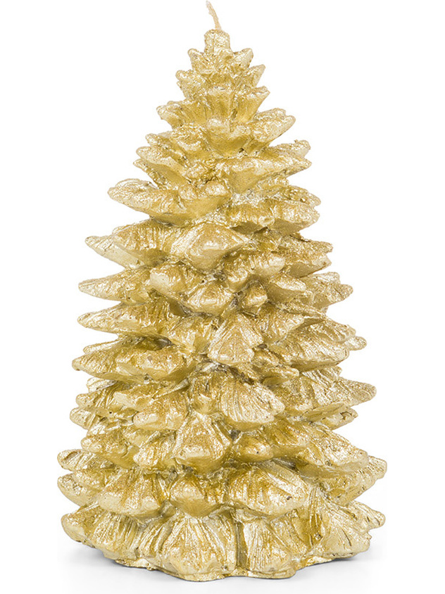 Candle in the shape of a Christmas tree
