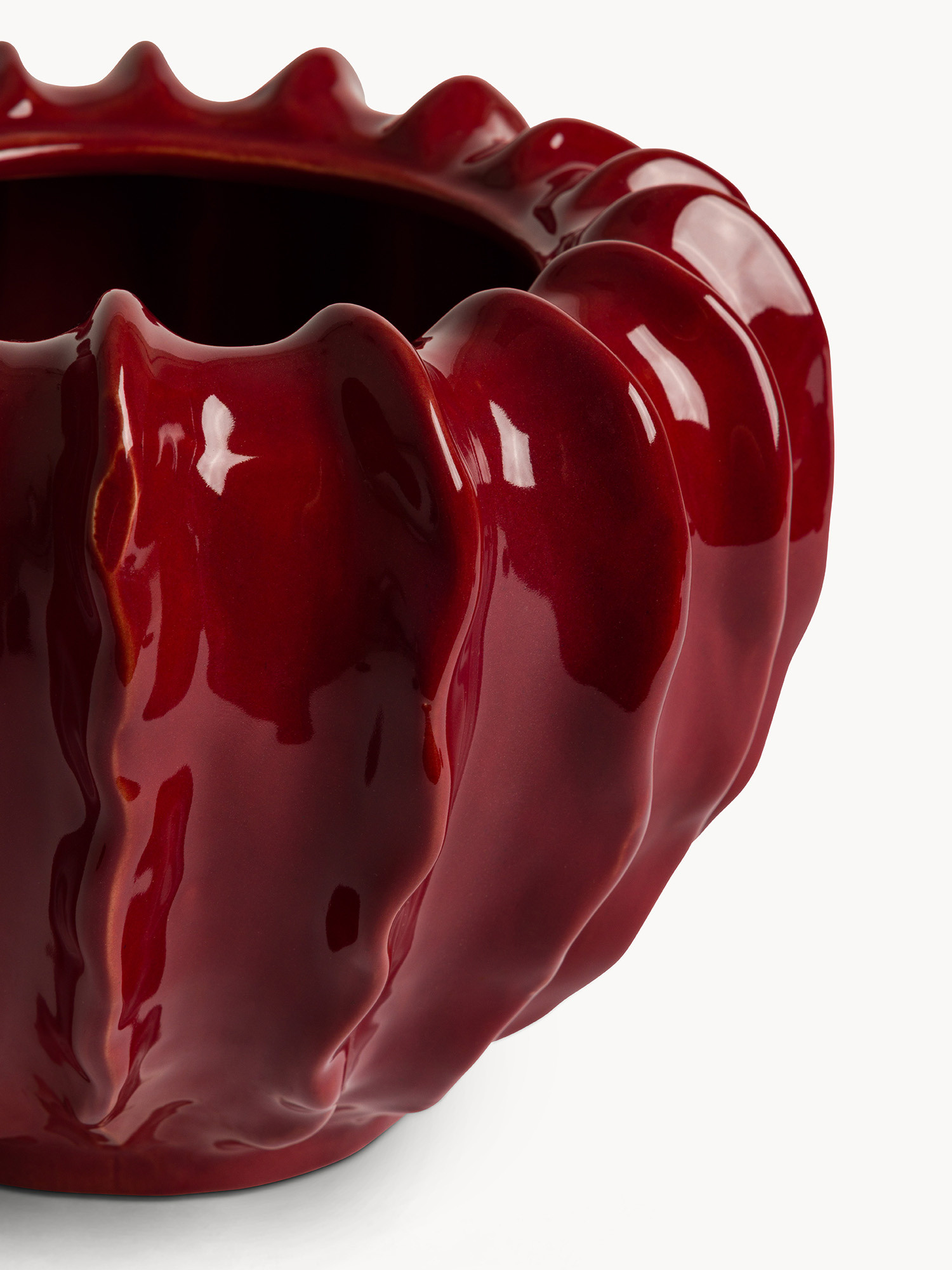 Glazed ceramic vase, Green, large image number 1