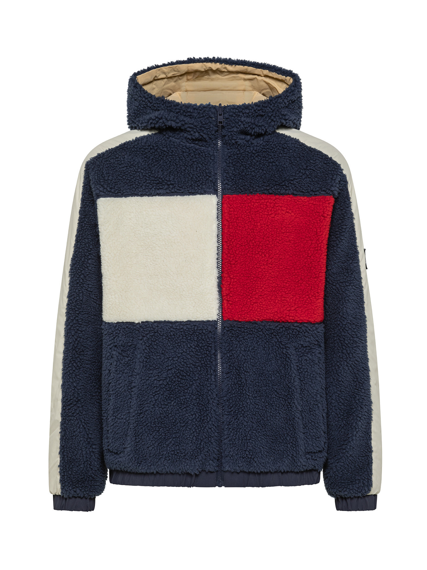 Giacca reversibile in sherpa, Blu, large image number 0