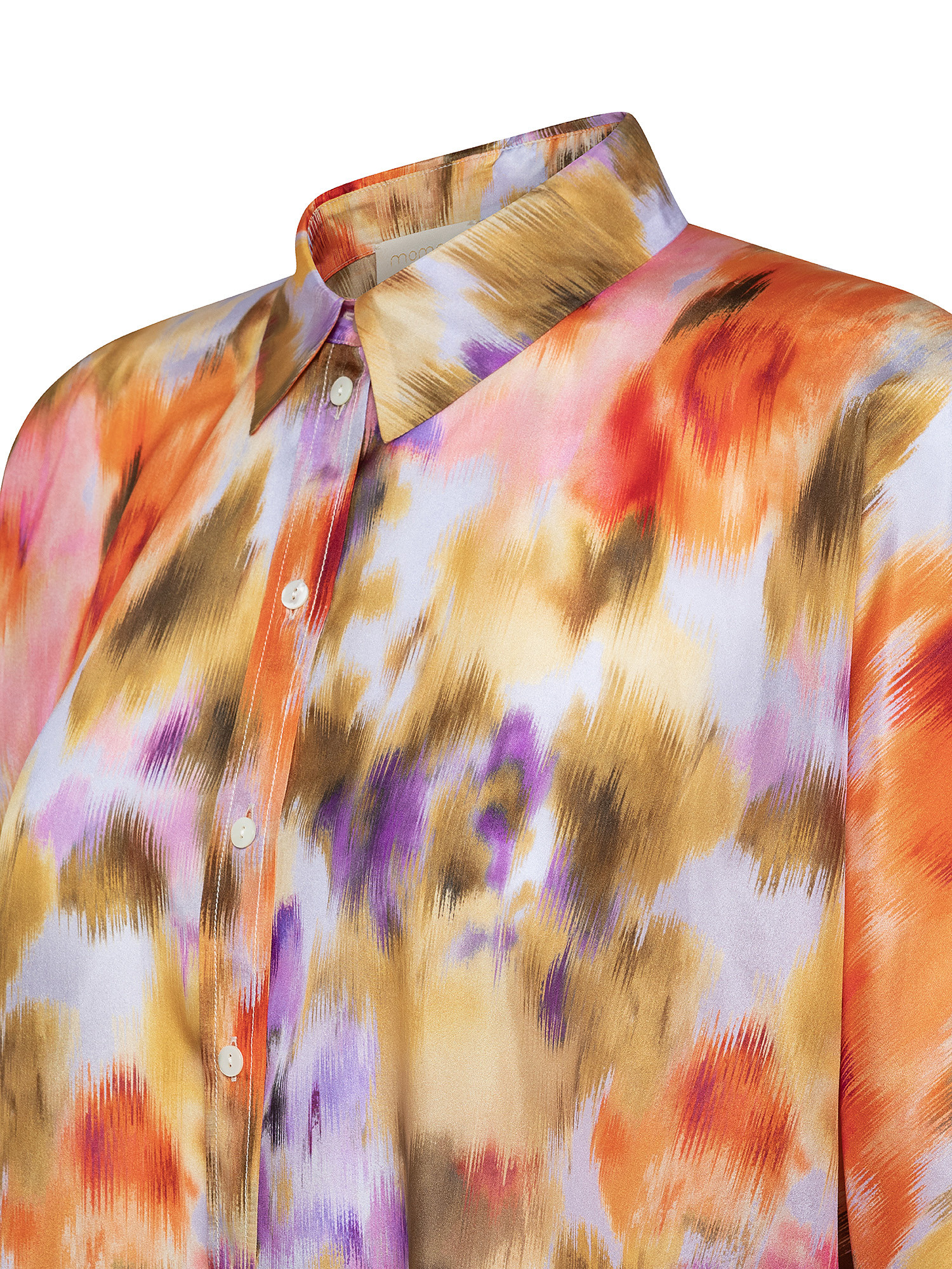 Brooklym shirt in printed habotai silk, Multicolor, large image number 2