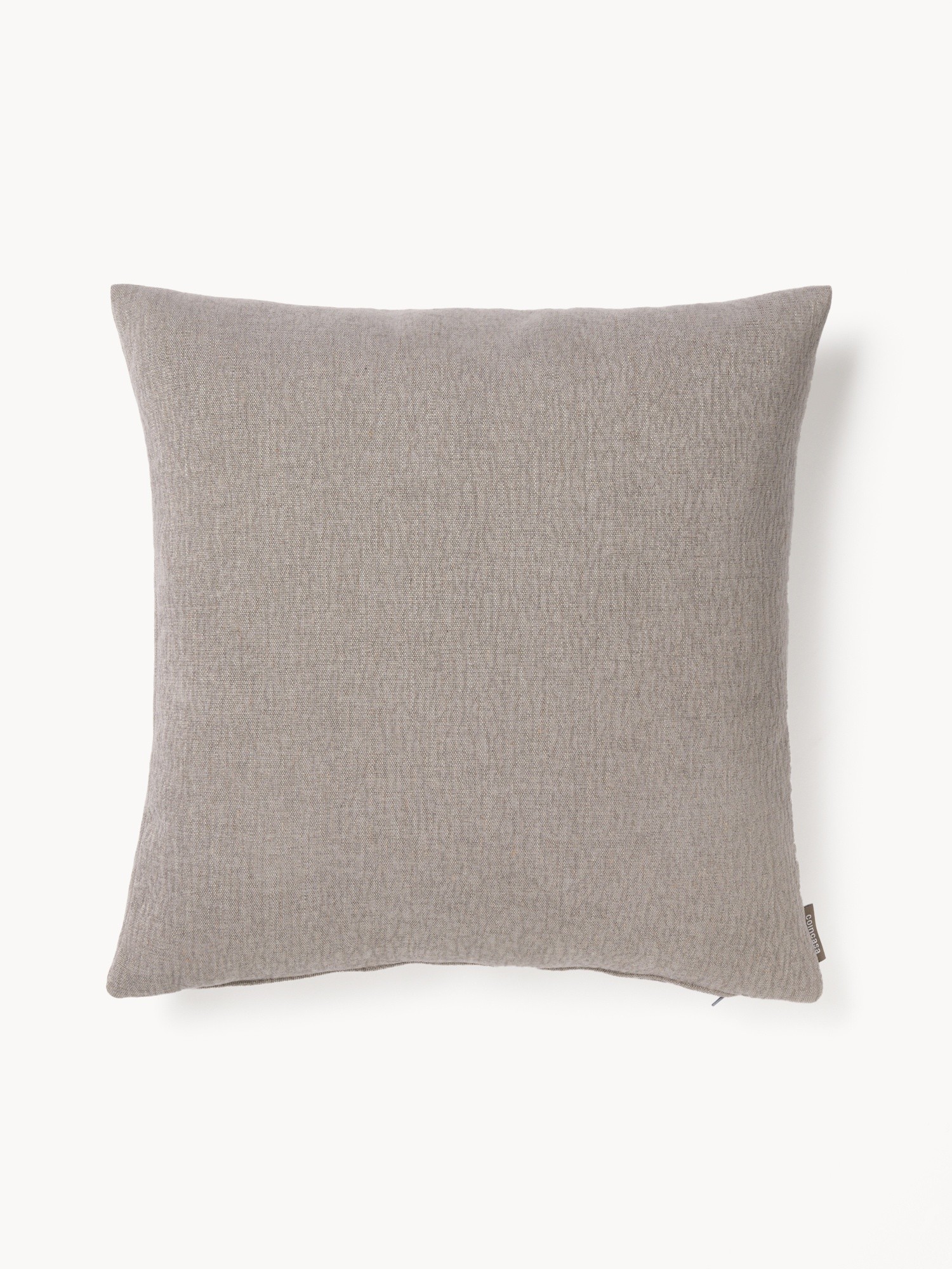 Cuscino con lino made in Italy 45x45cm, Grigio, large image number 0
