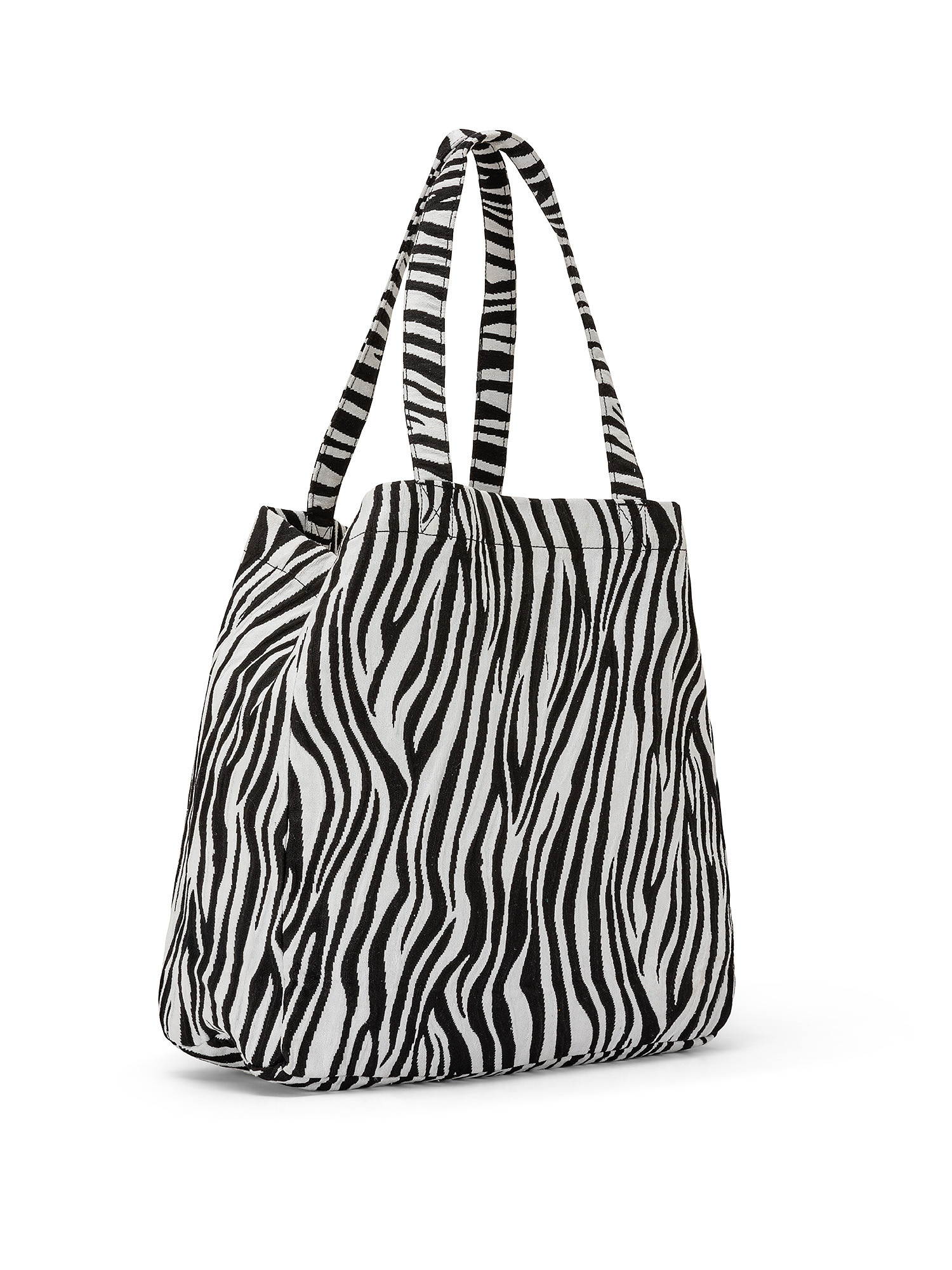 Shopping bag con stampa a zebrata, Animalier, large image number 1