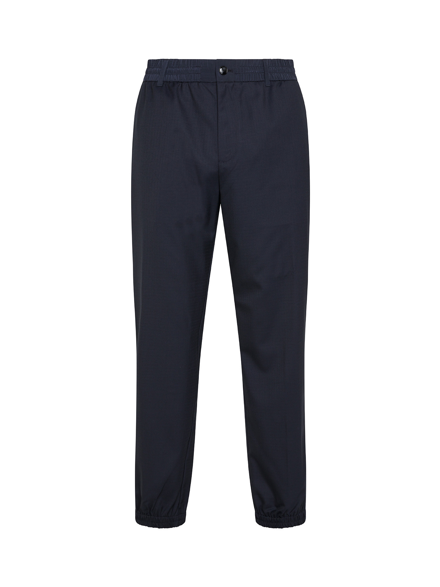 Emporio Armani - Pantaloni in misto lana, Blu scuro, large image number 0