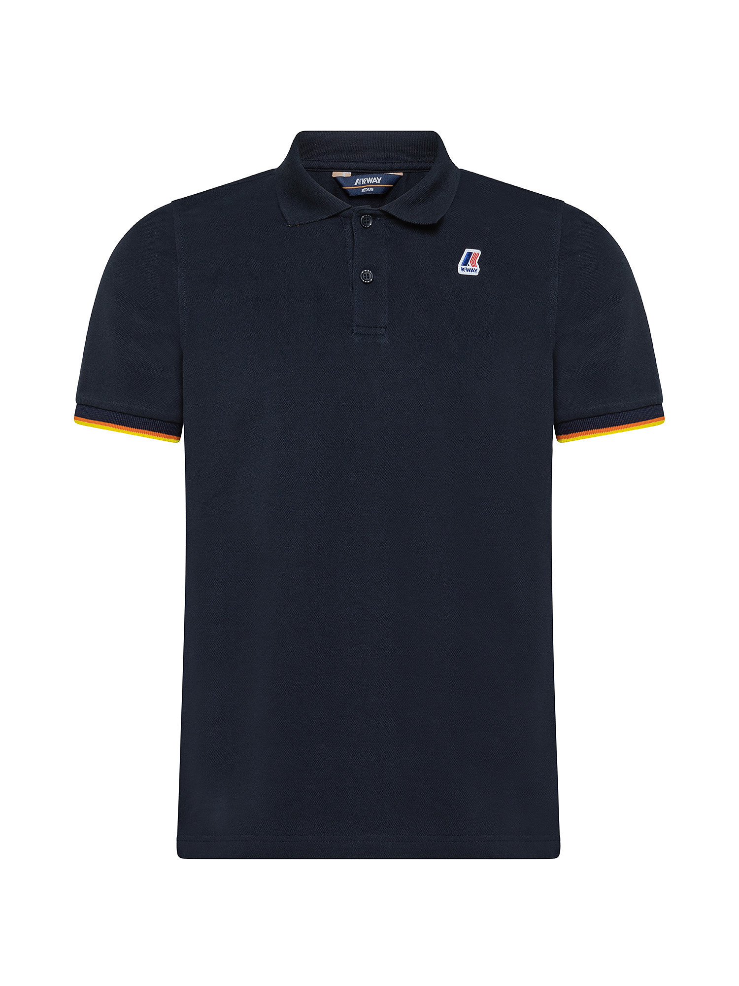 Stretch slim fit polo shirt, Blue, large image number 0