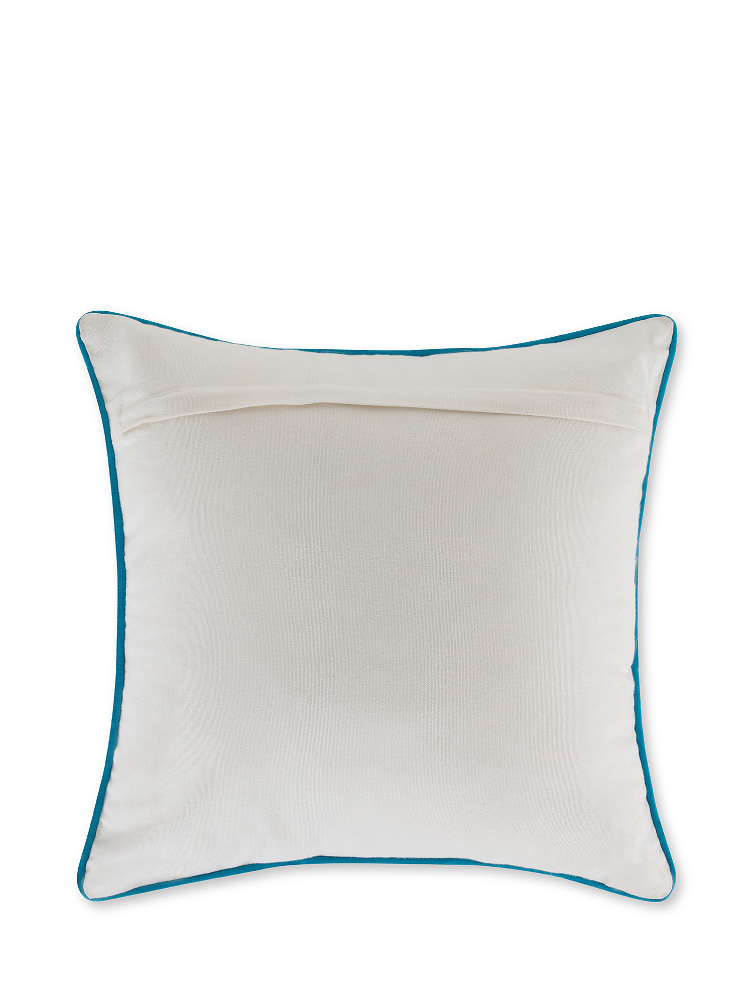 Fish embroidery cushion 45x45cm, Light Blue, large image number 1