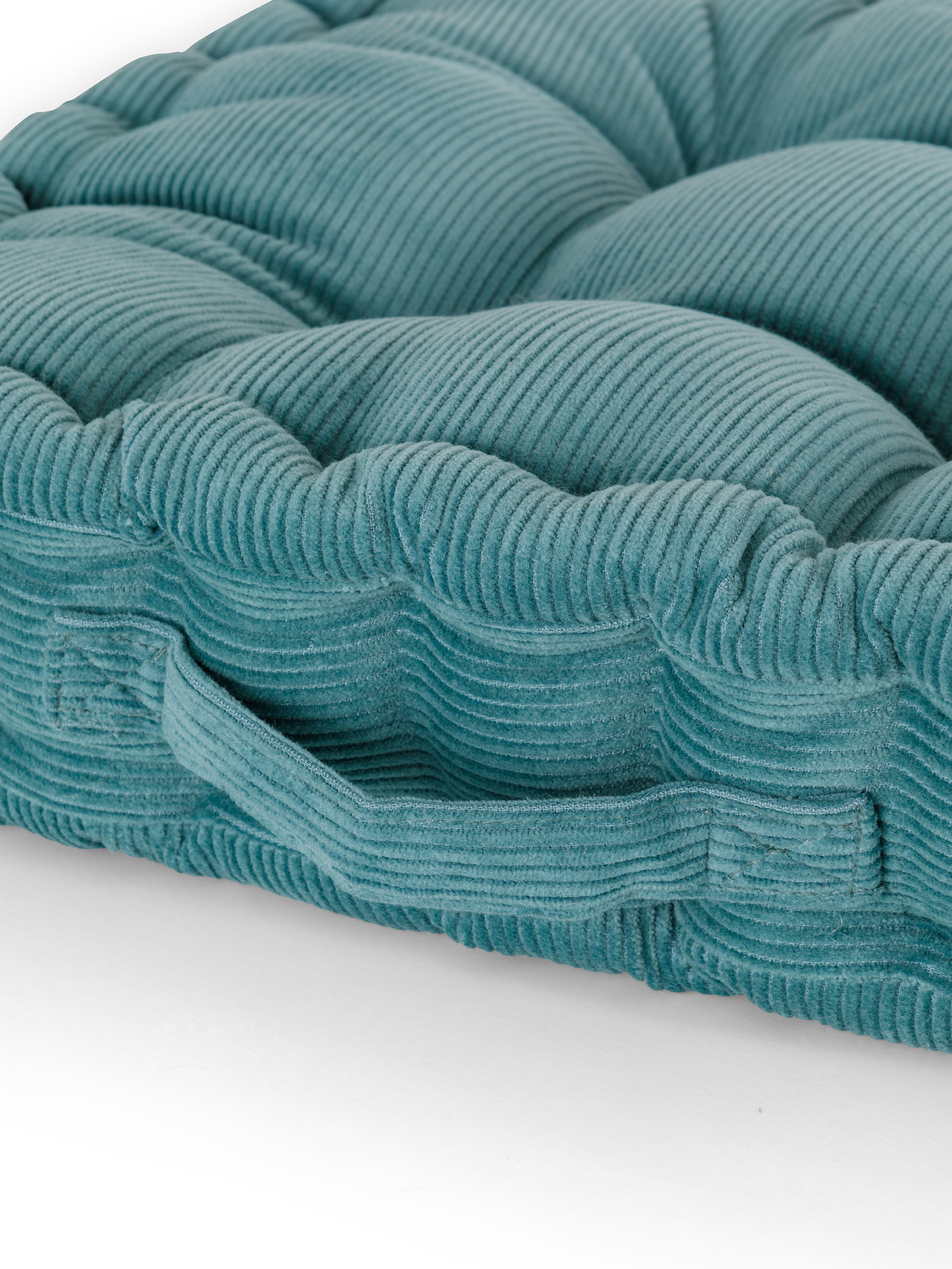 Solid color velvet mattress cushion 40x40cm, Light Blue, large image number 1