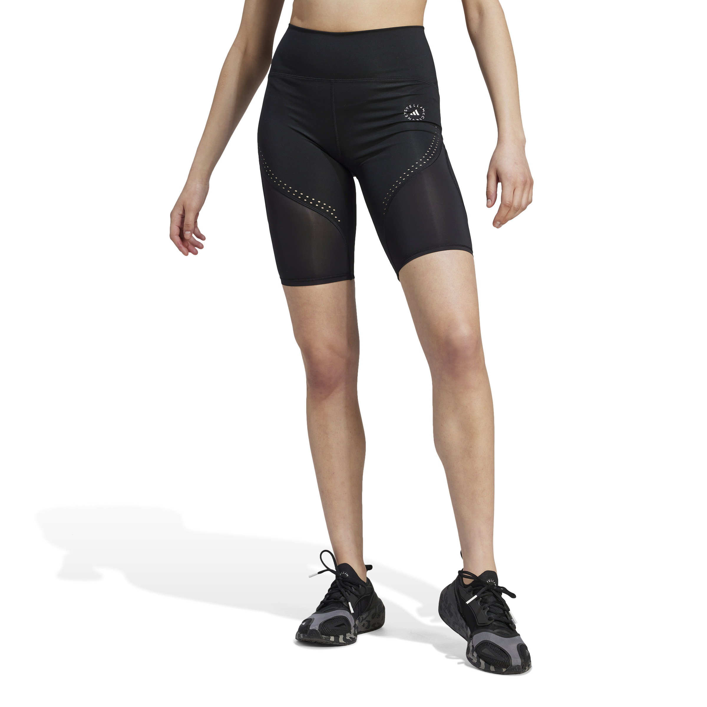 Adidas by Stella McCartney - Leggings da allenamento TruePurpose Optime Bike, Nero, large image number 5