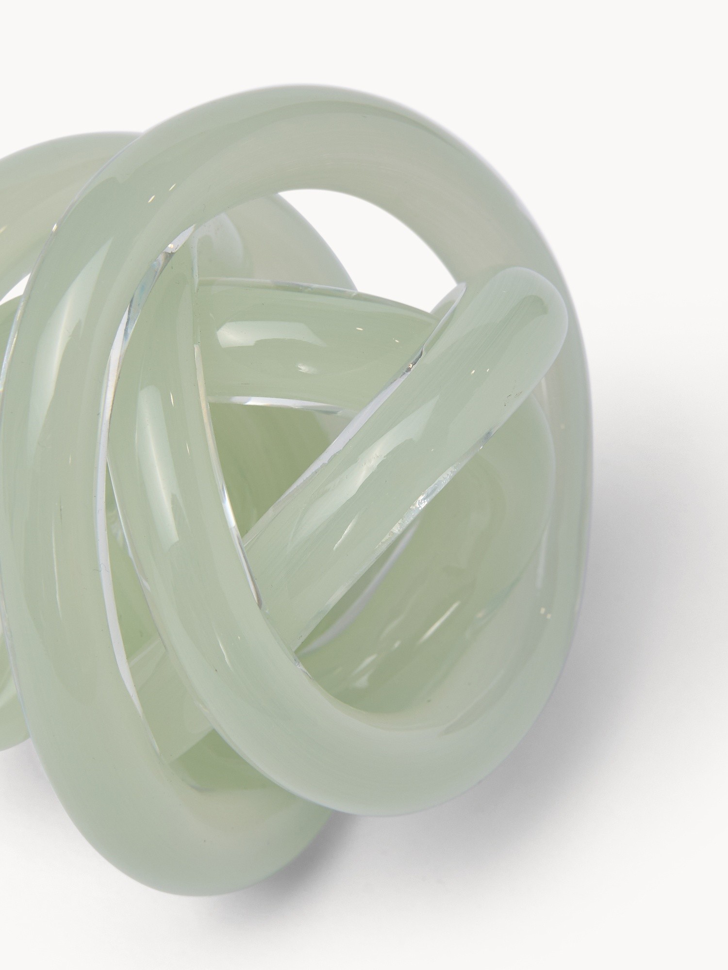 Nodo in vetro colore in pasta fatto a mano, Verde, large image number 1