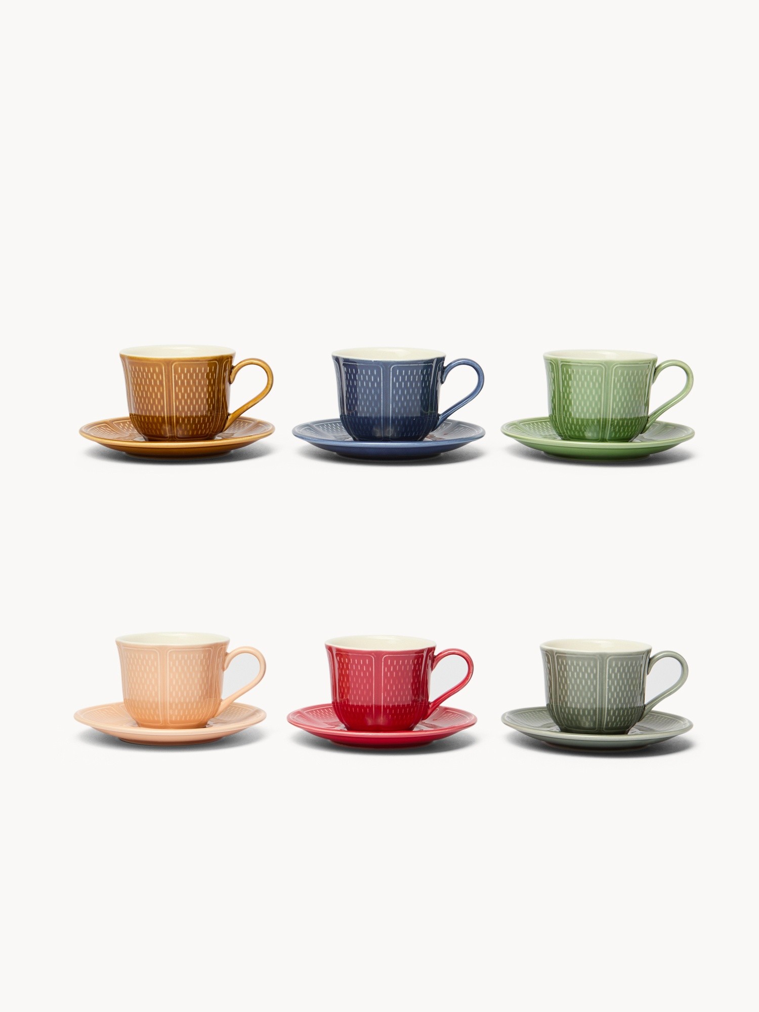 Set of 6 stoneware coffee cups, Multicolor, large image number 0