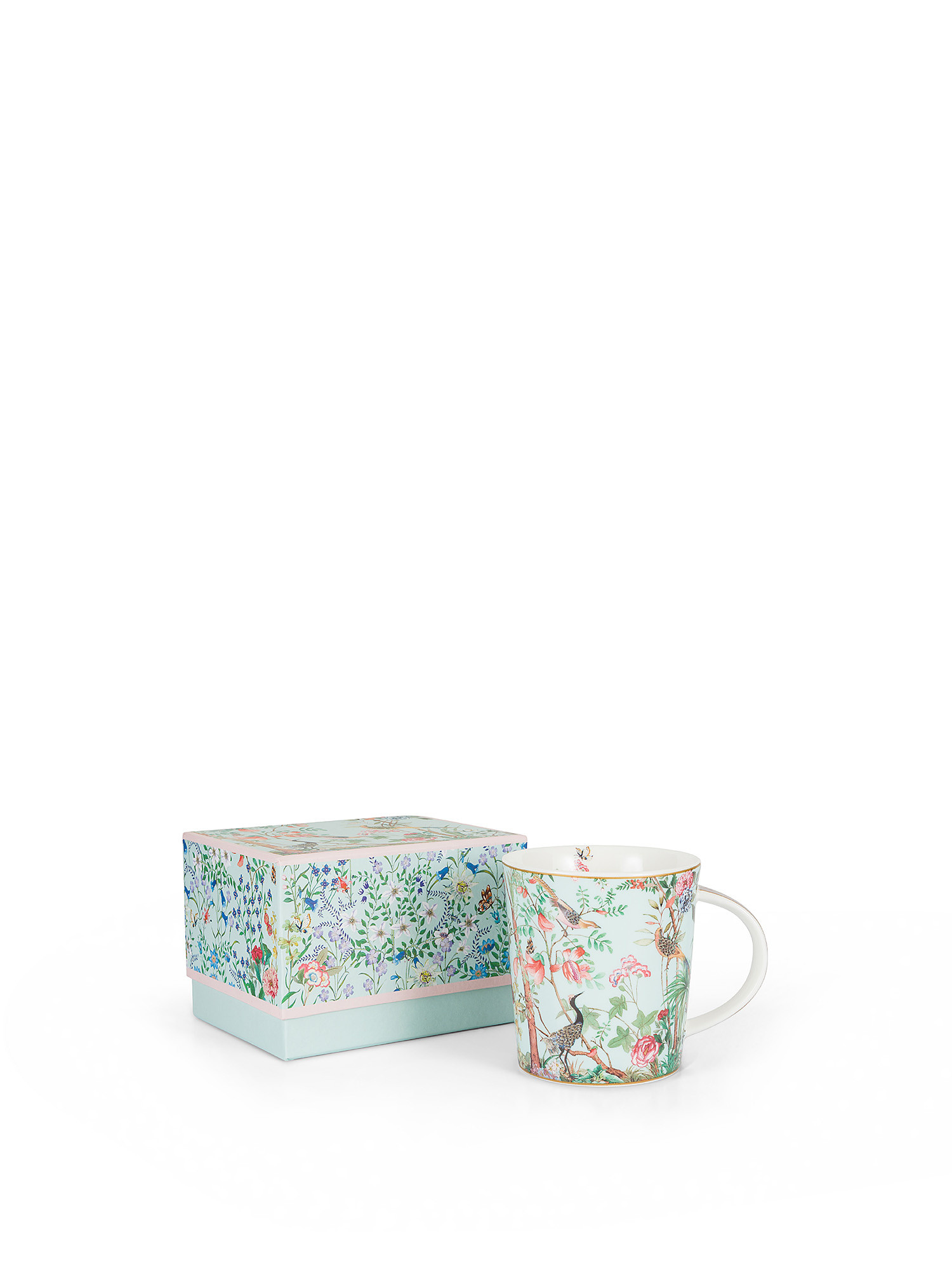New bone china mug with heron motif, Multicolor, large image number 0