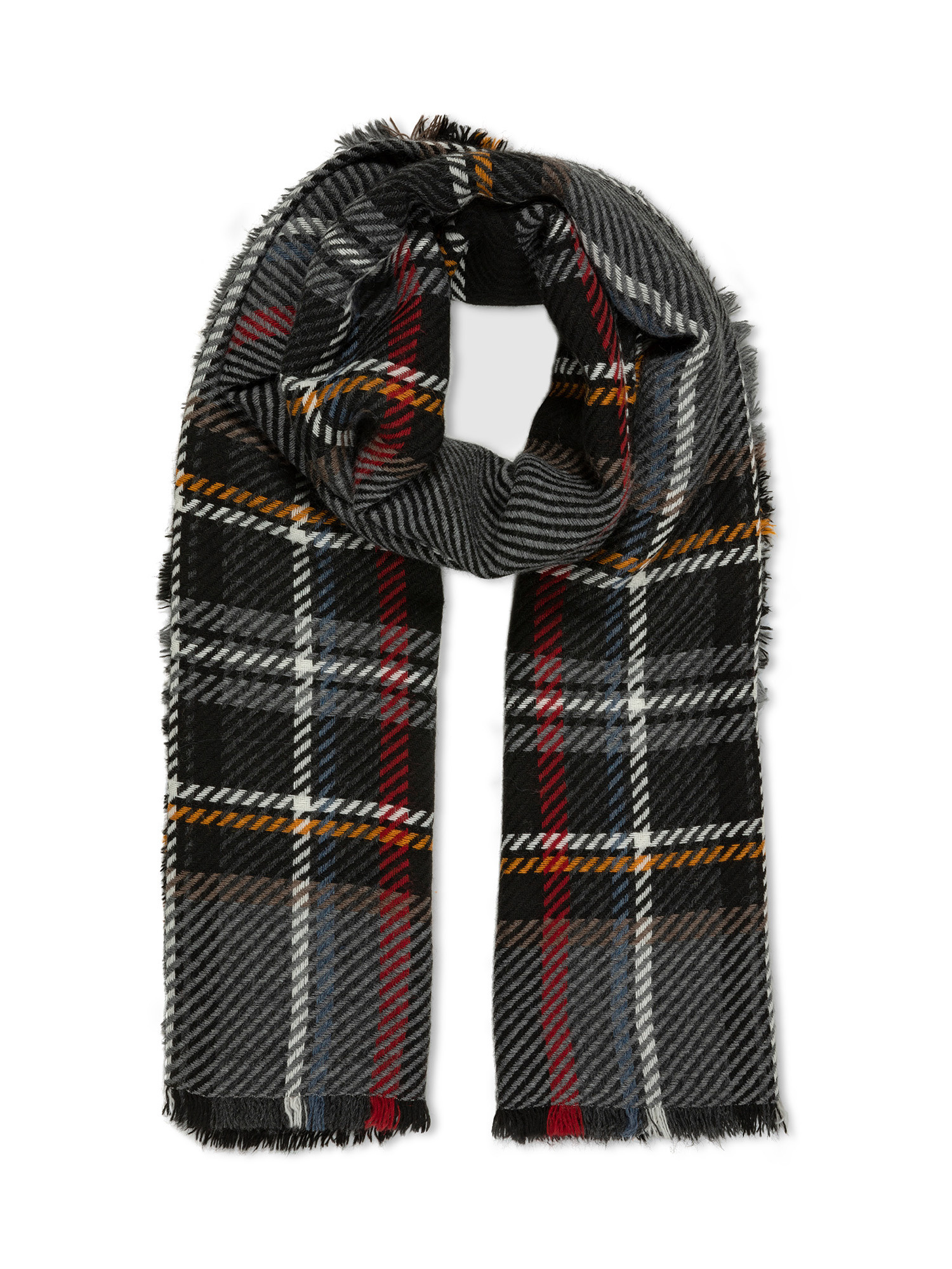 Luca D'Altieri - Scottish scarf, Black, large image number 0