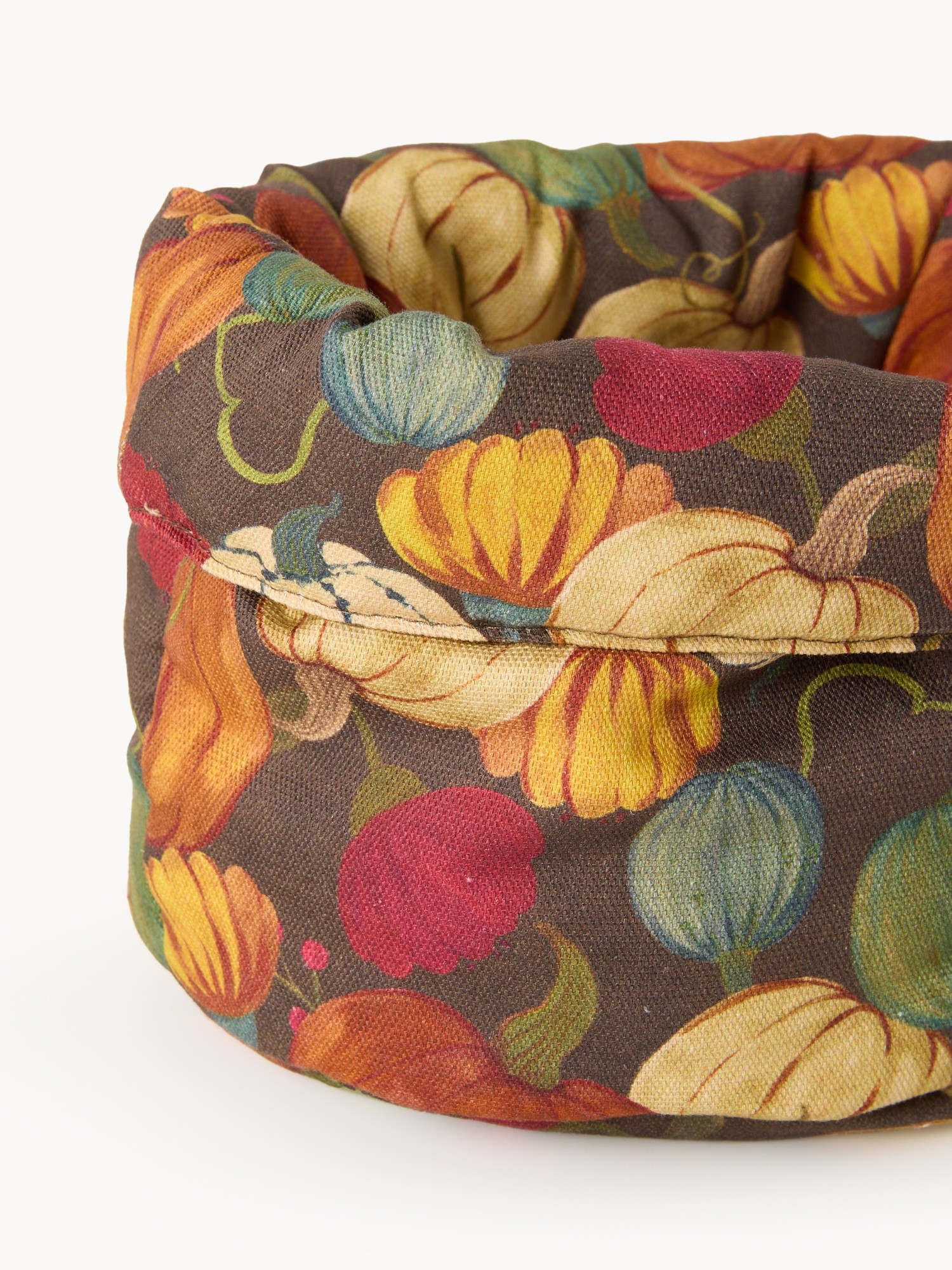 Cotton panama basket with pumpkin print, Multicolor, large image number 1