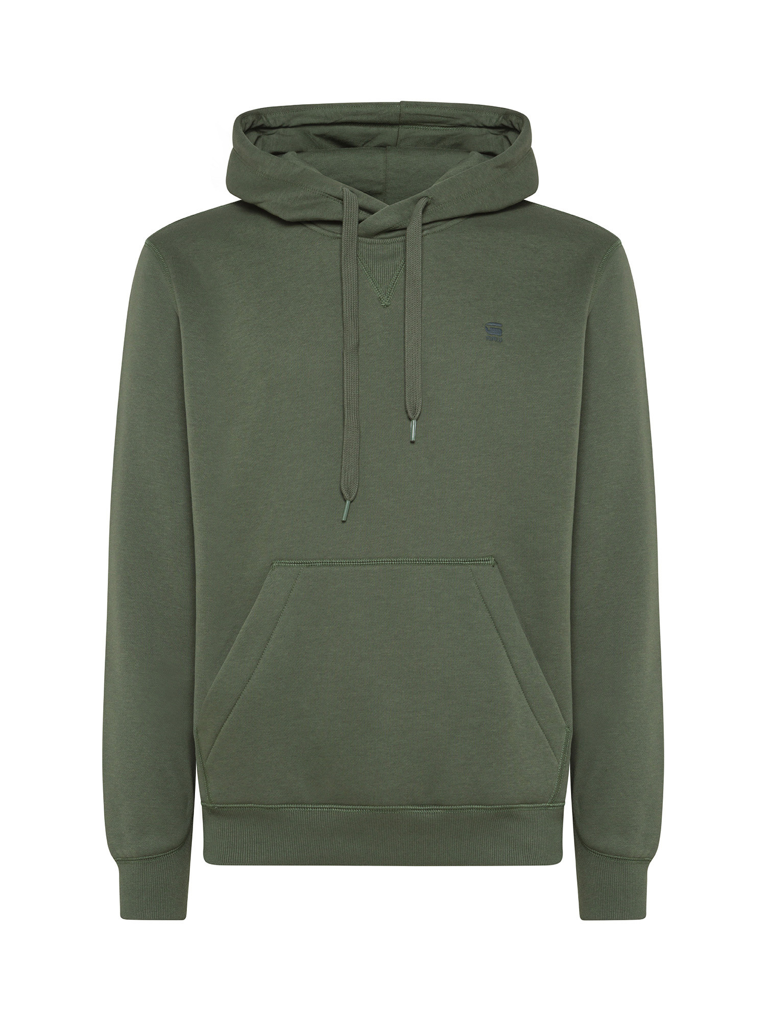 G-Star - Hooded sweatshirt with logo embroidery, Olive Green, large image number 0