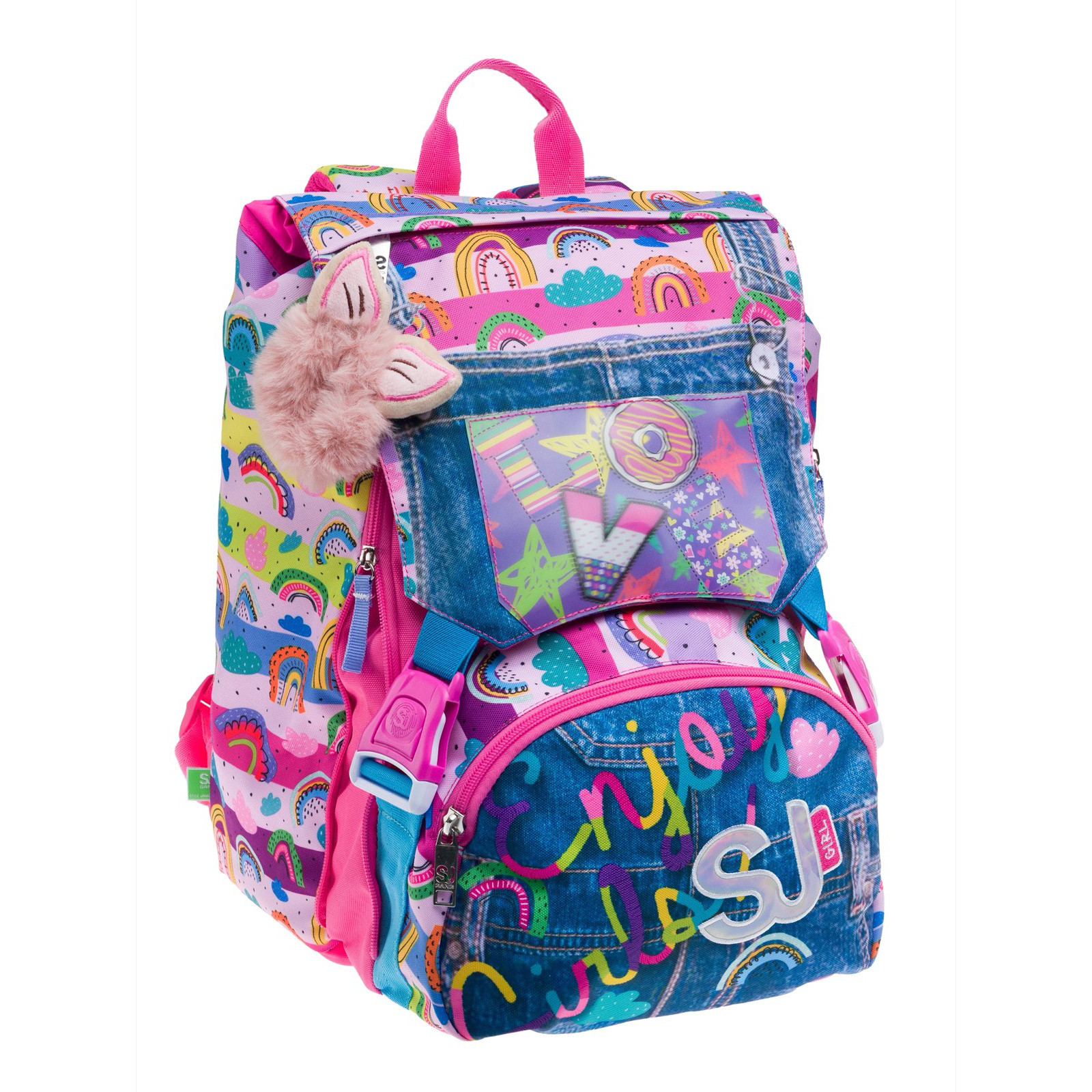 Backpack extensible sj gang colorbow girl, Pink, large image number 0