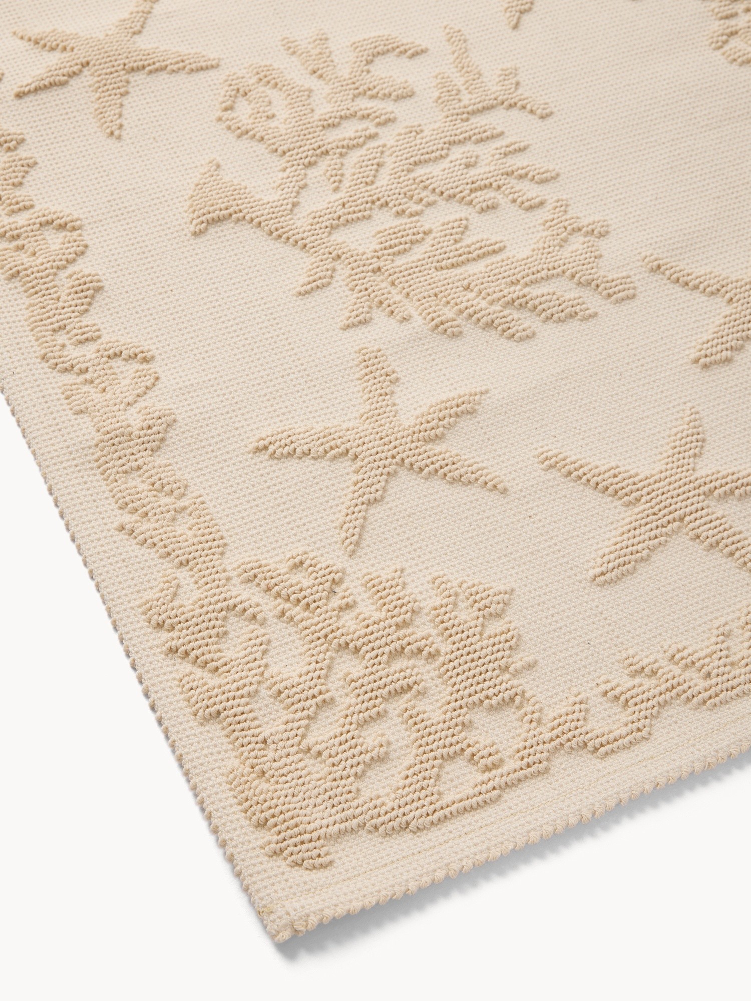 Tappeto da cucina sardo in cotone, Bianco panna, large image number 1