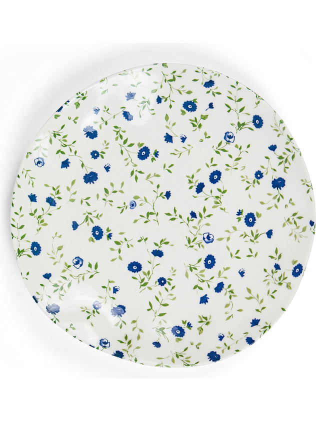Piatto piano porcellana motivo fiorellino