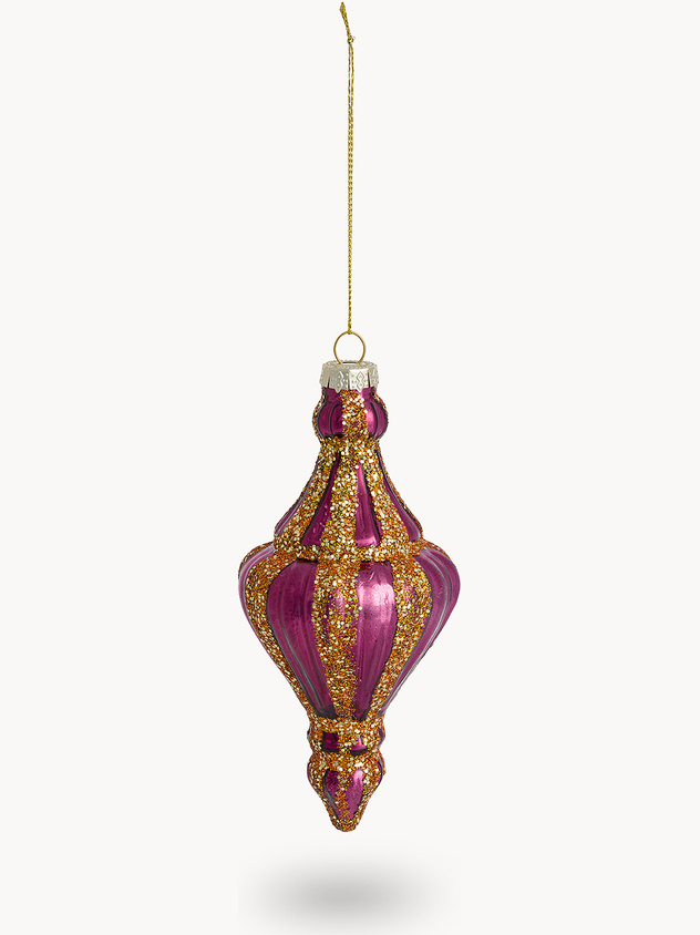 Glass Spindle Tree Decoration