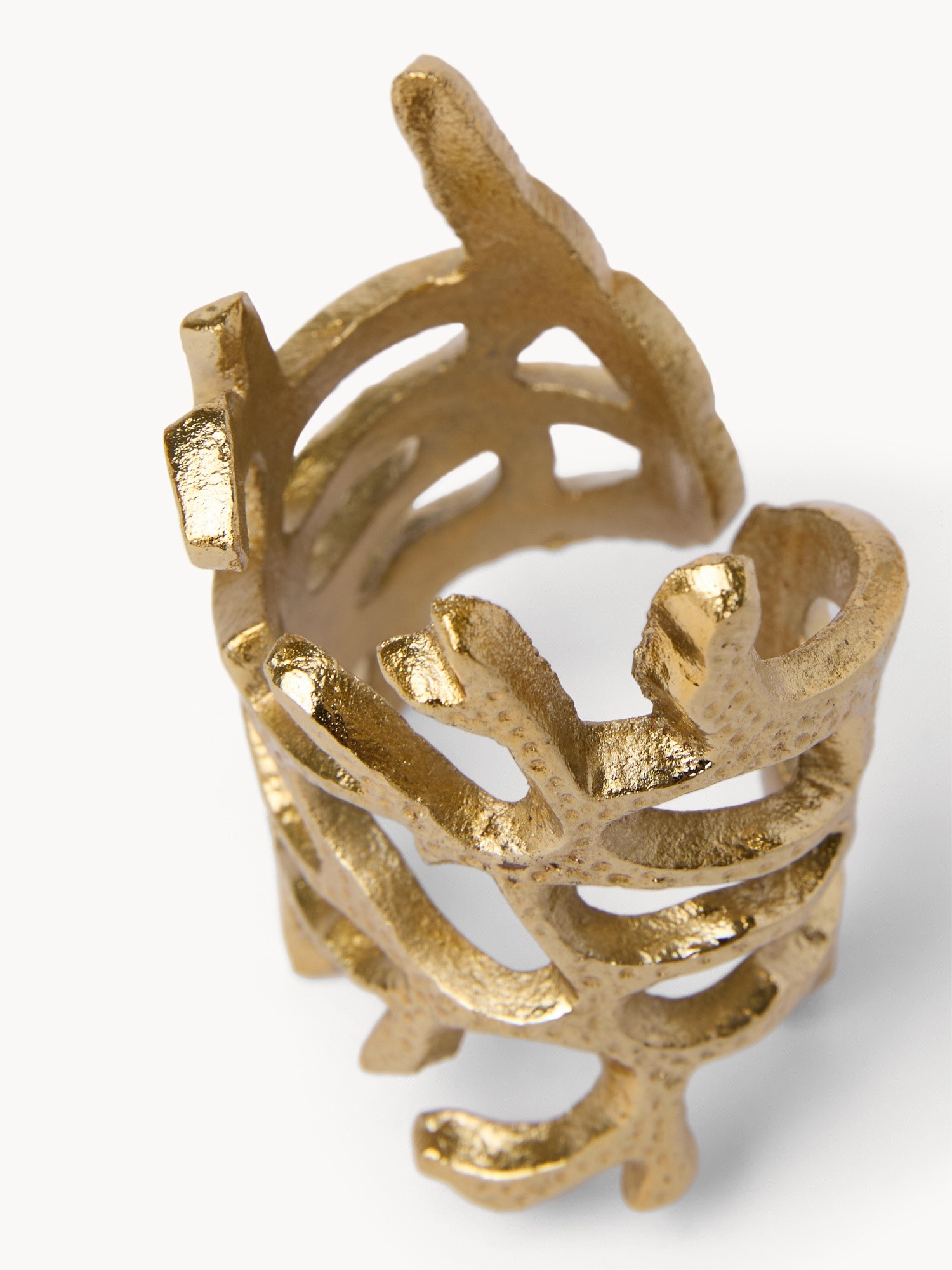 Portatovagliolo in alluminio a corallo, Oro, large image number 1