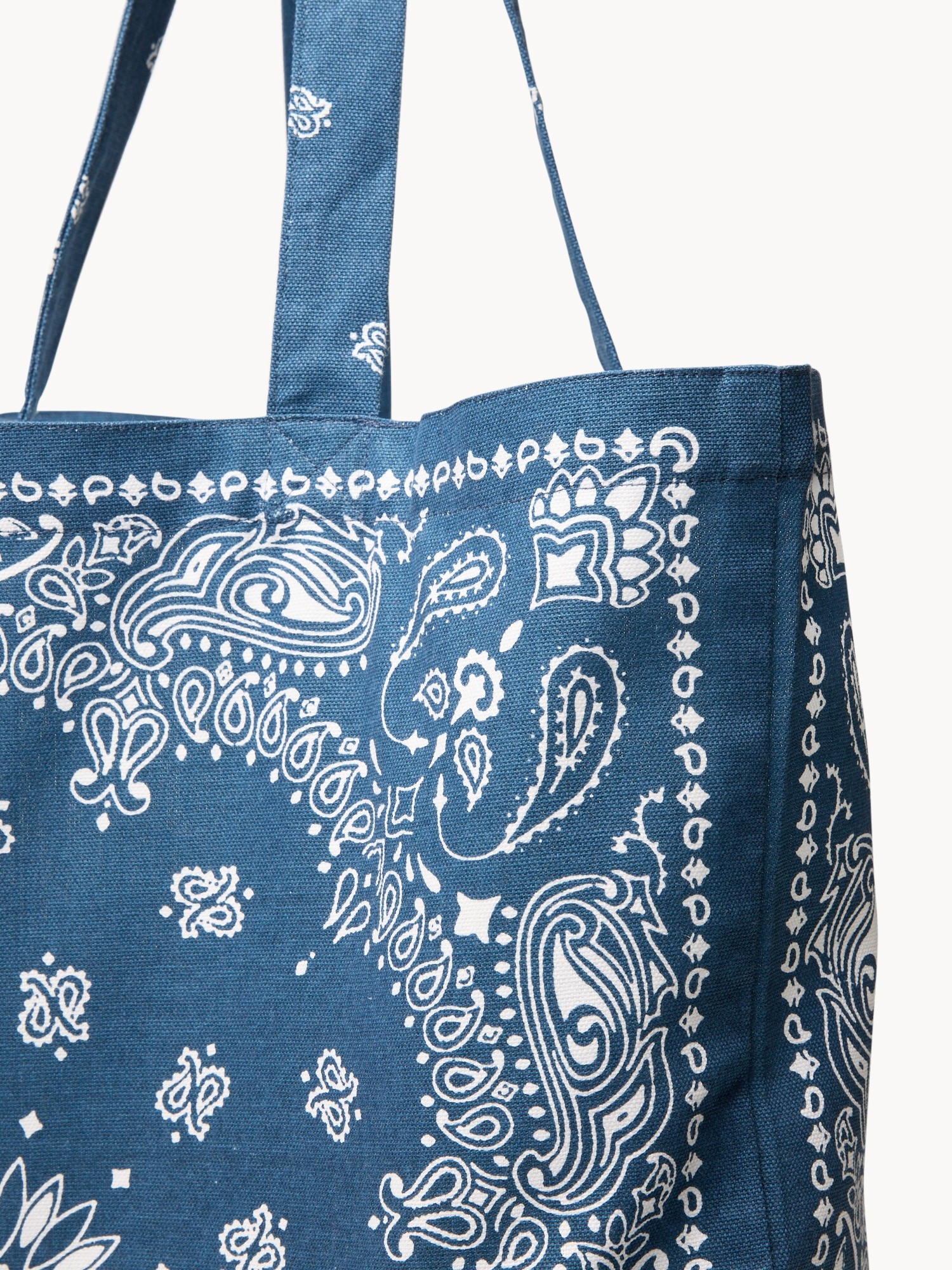 Pure cotton shopper with bandana print - Discounted Price, Blue, large image number 2