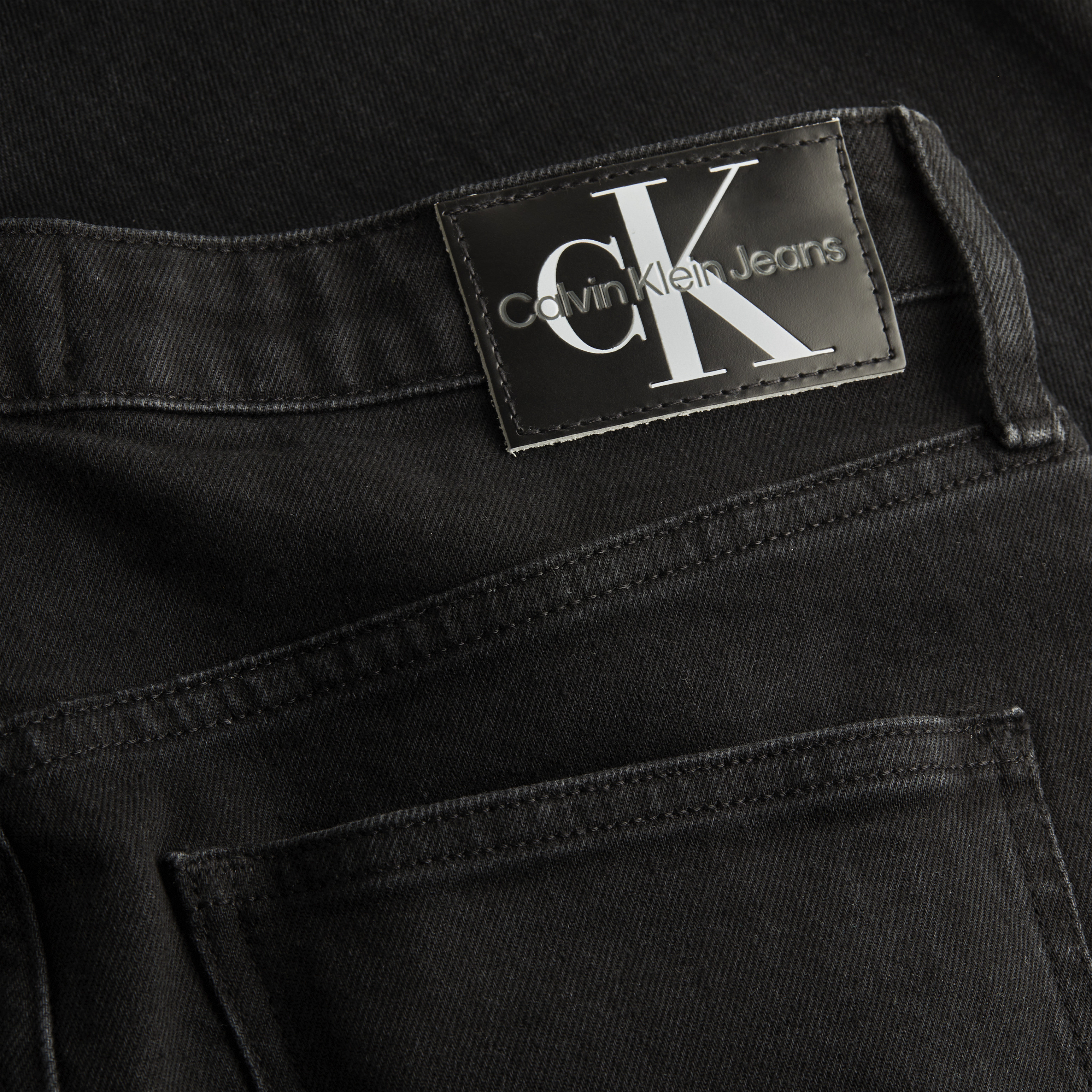 Calvin Klein Jeans - Mini gonna in jeans, Nero, large image number 2