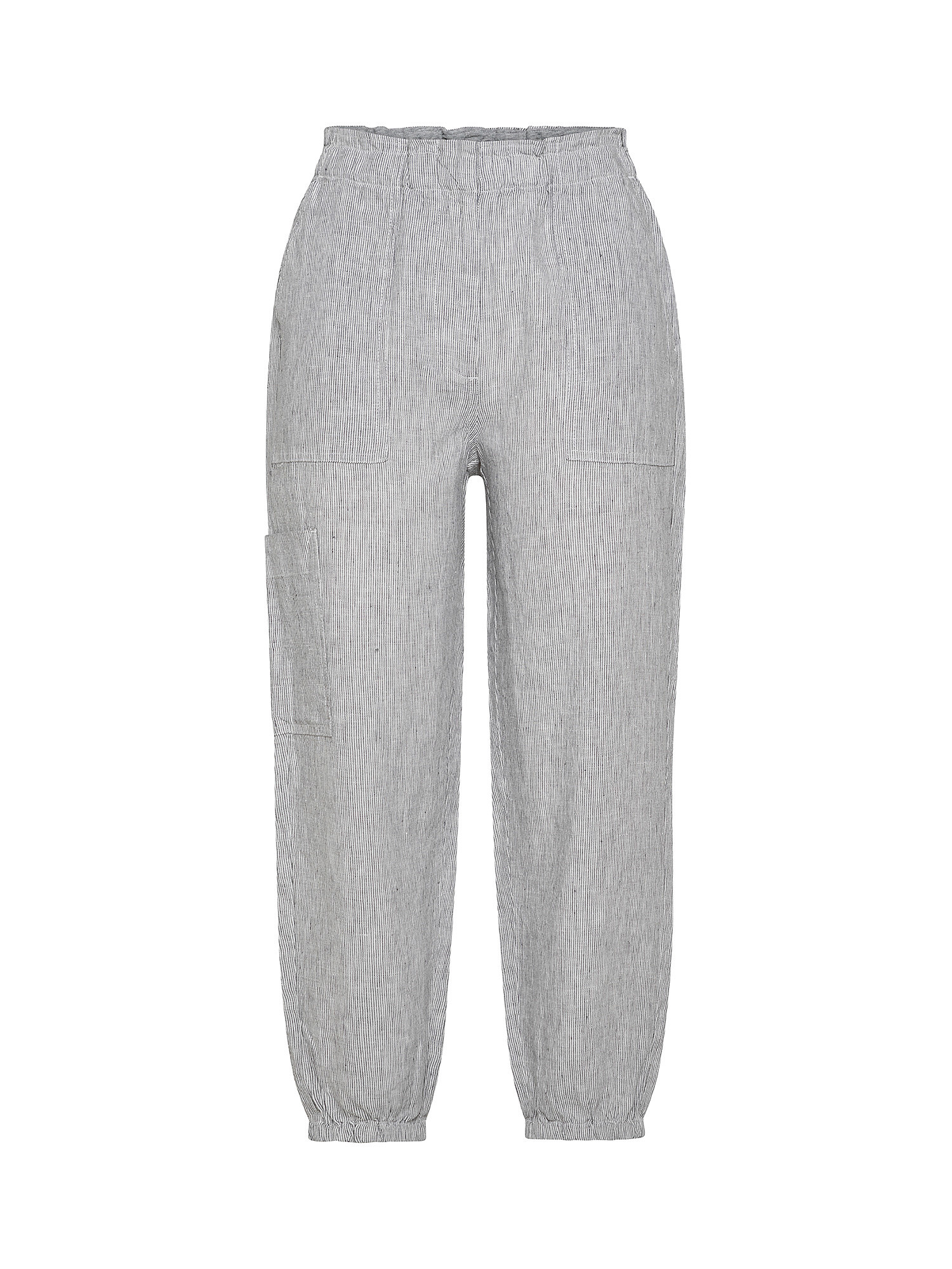 Striped jogger trousers, Grey, large image number 0