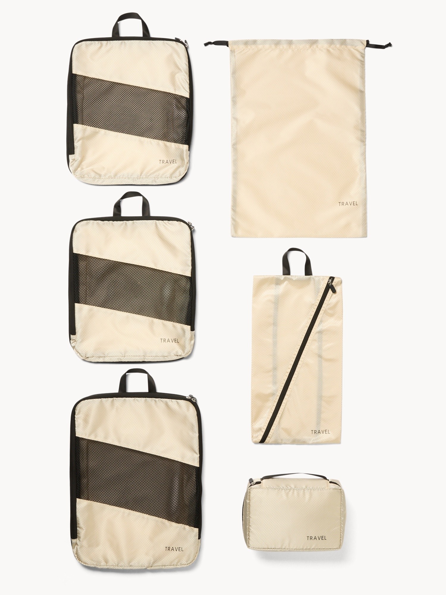 Set of 6 travel pouches - Introductory price, Ivory, large image number 1
