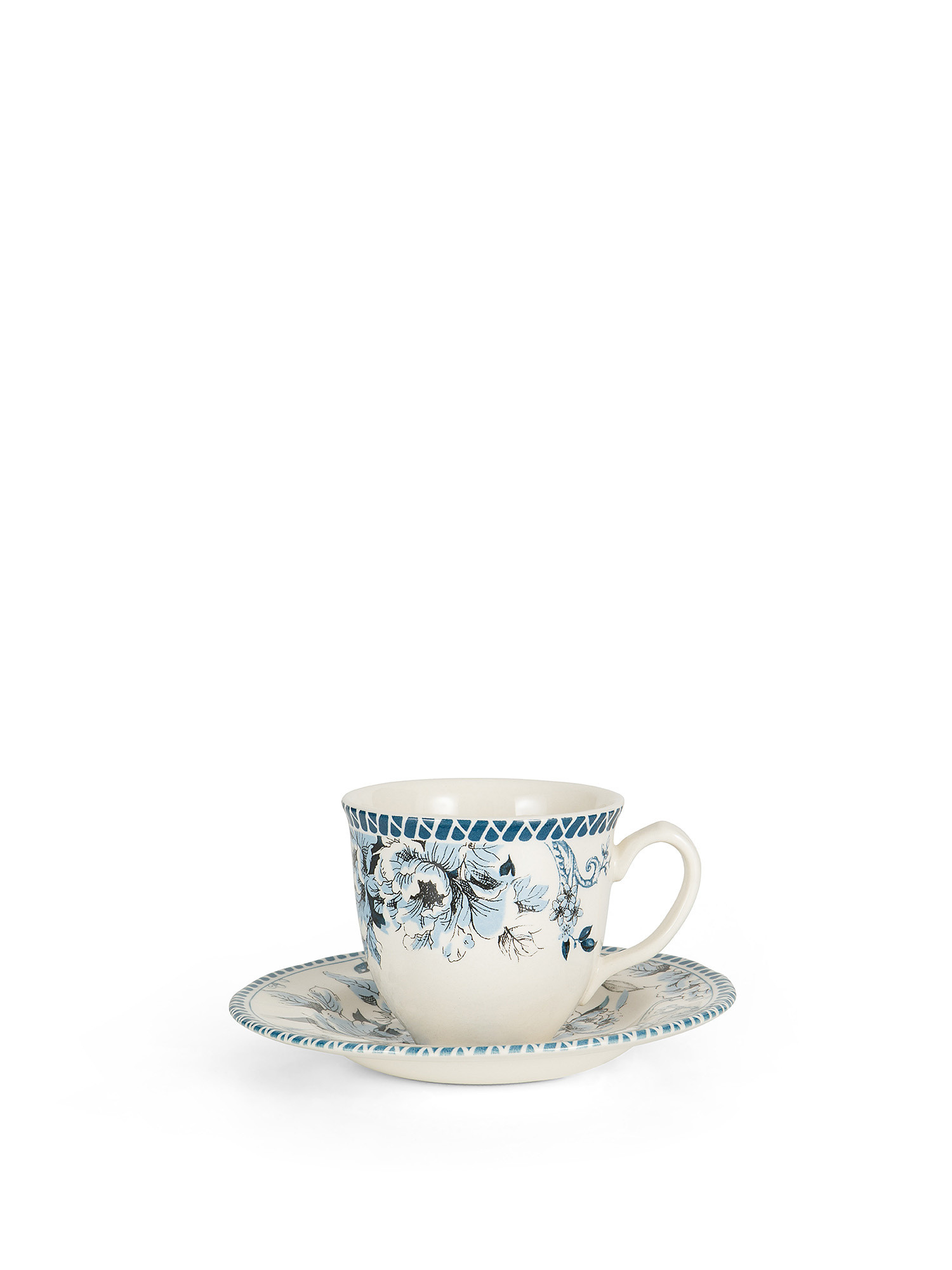 Tazza tè ceramica Vintage Garden, Bianco, large image number 0