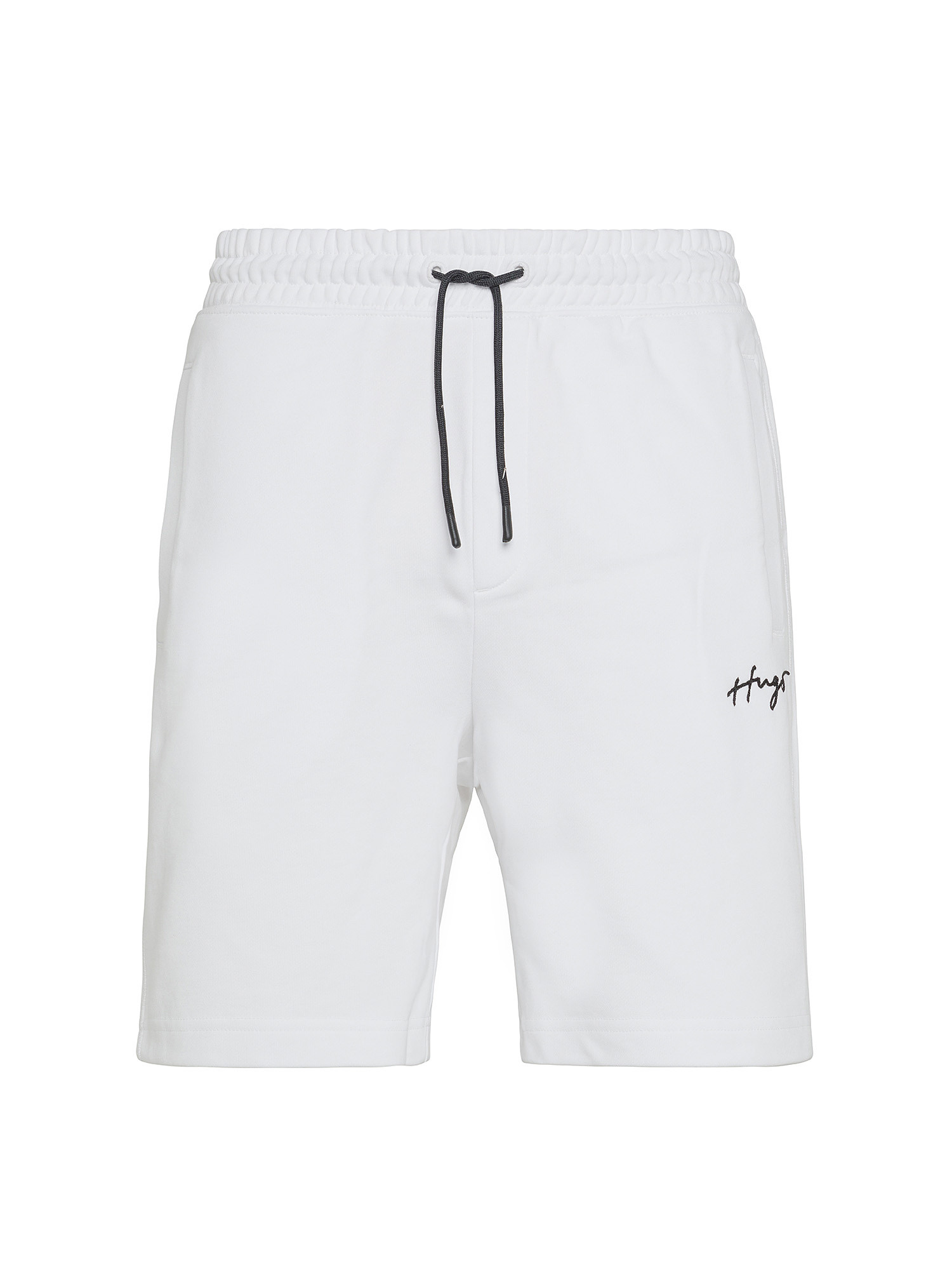 Hugo - Bermuda with logo in cotton, White, large image number 0