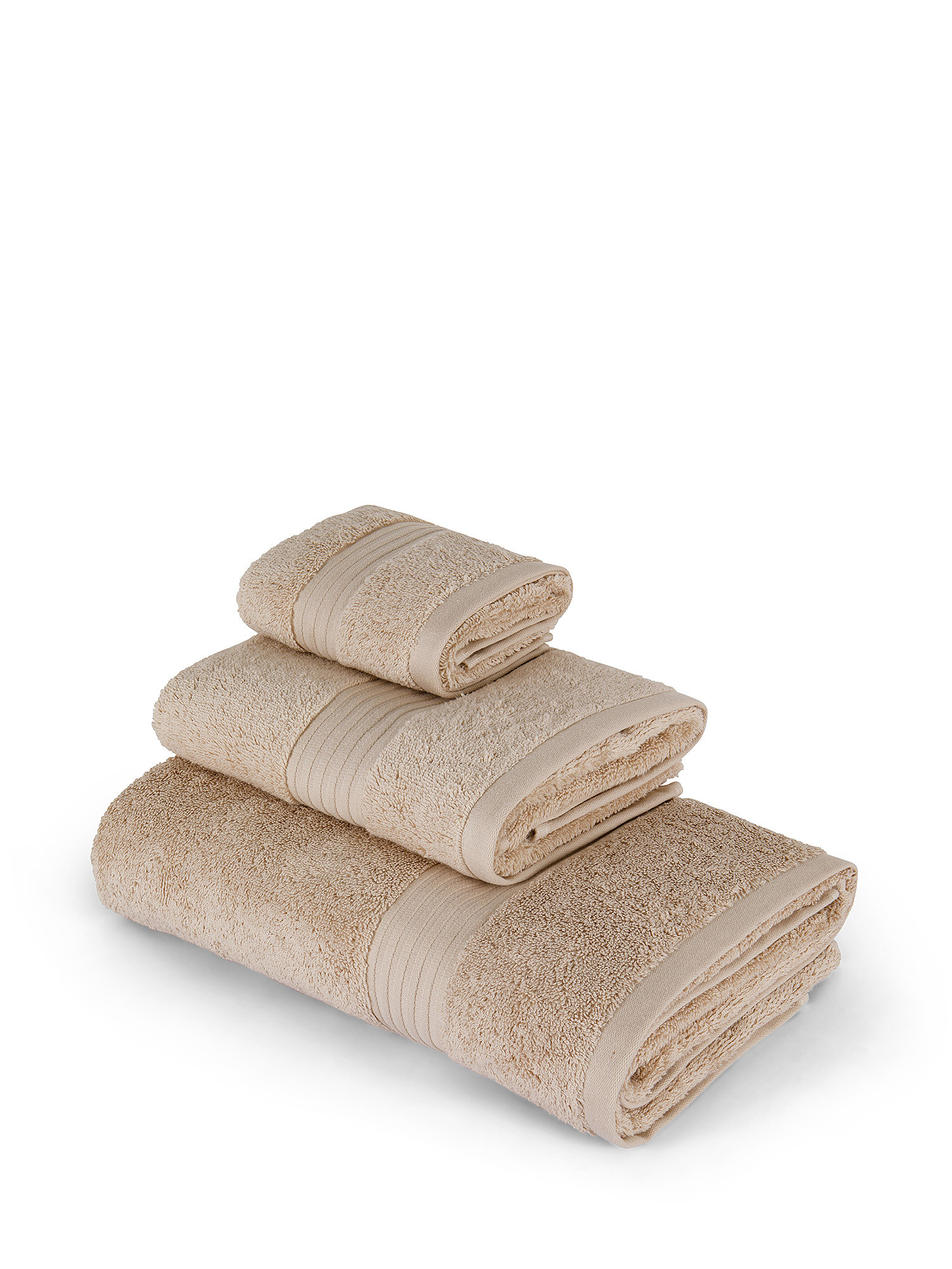 Zefiro Gold towel in soft Supima terry, Light Beige, large image number 0