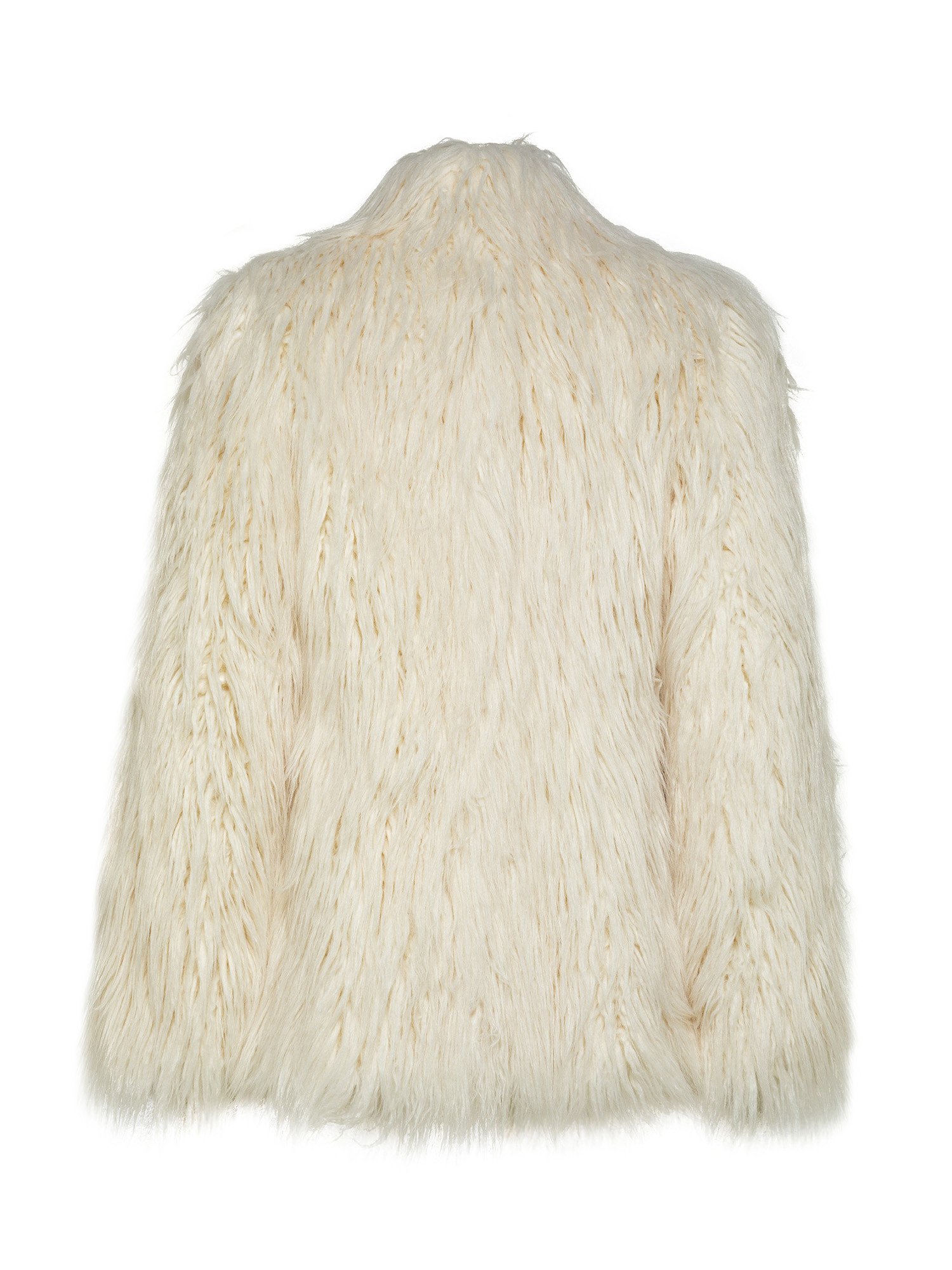 Jacket in faux fur of mongolia, White, large image number 1