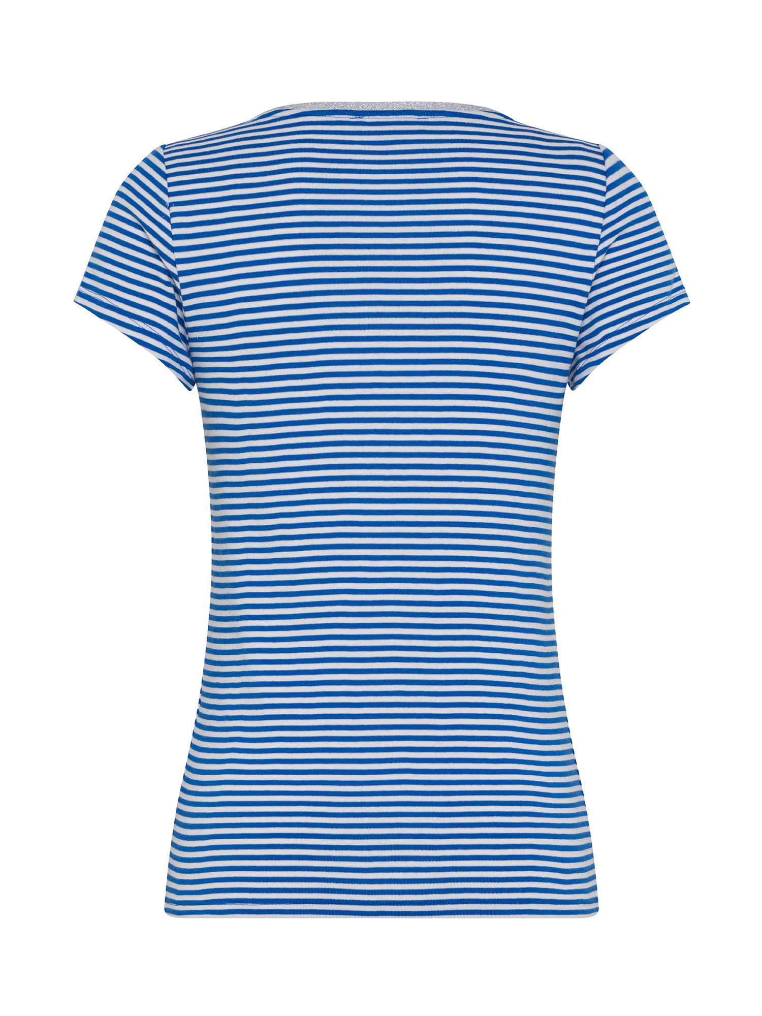 Koan - Striped cotton T-shirt, Royal Blue, large image number 1