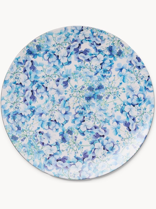 Sottopiatto in plastica motivo ortensie