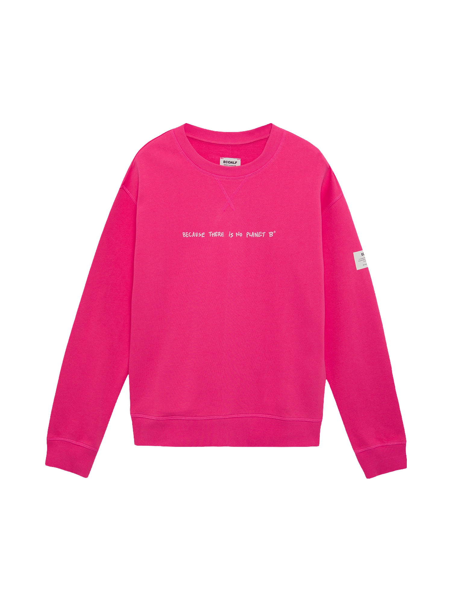 Ecoalf - Cagliari sweatshirt with writing, Dark Pink, large image number 0
