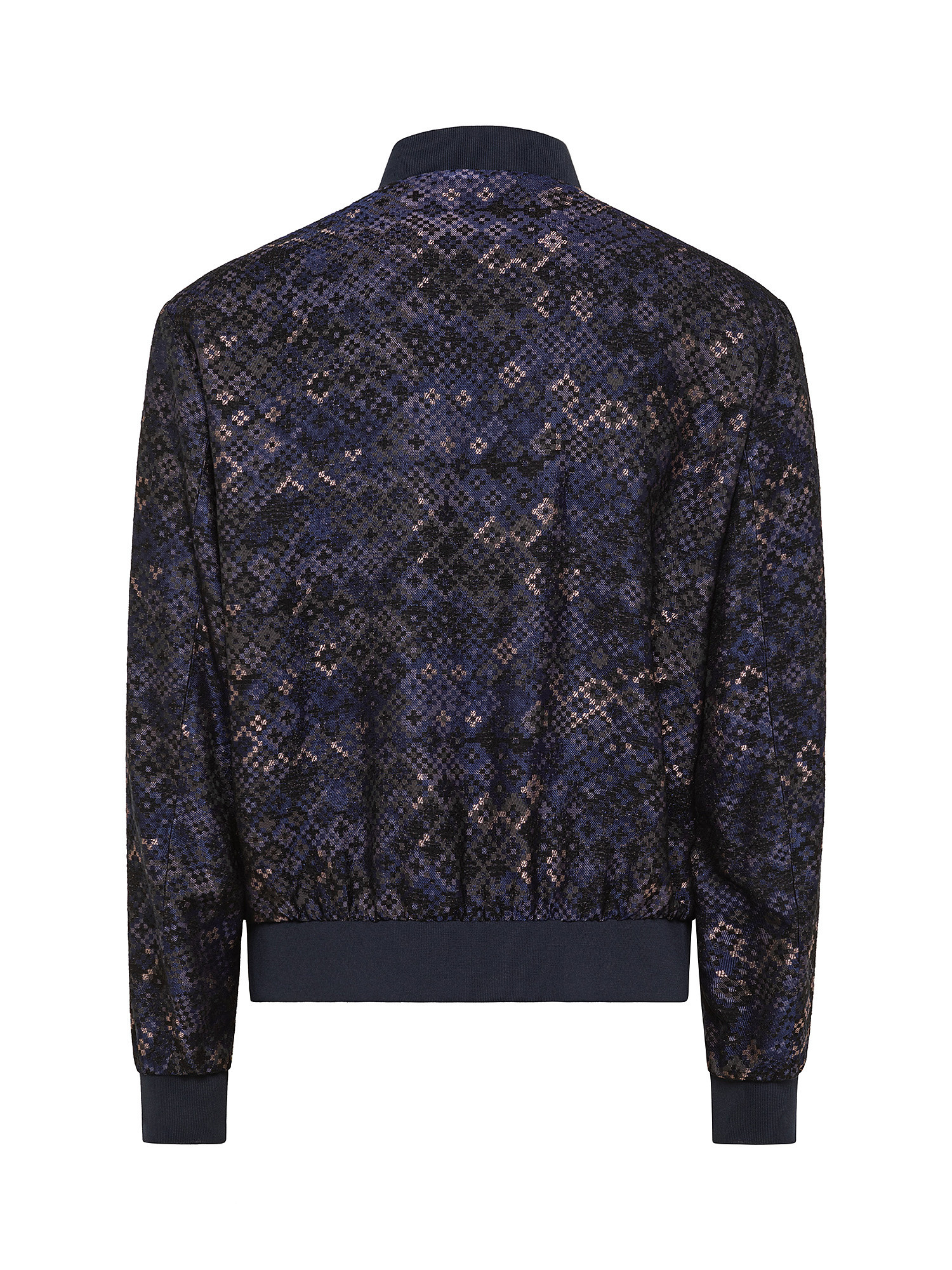 Bomber jacket with all over print, Blue, large image number 1