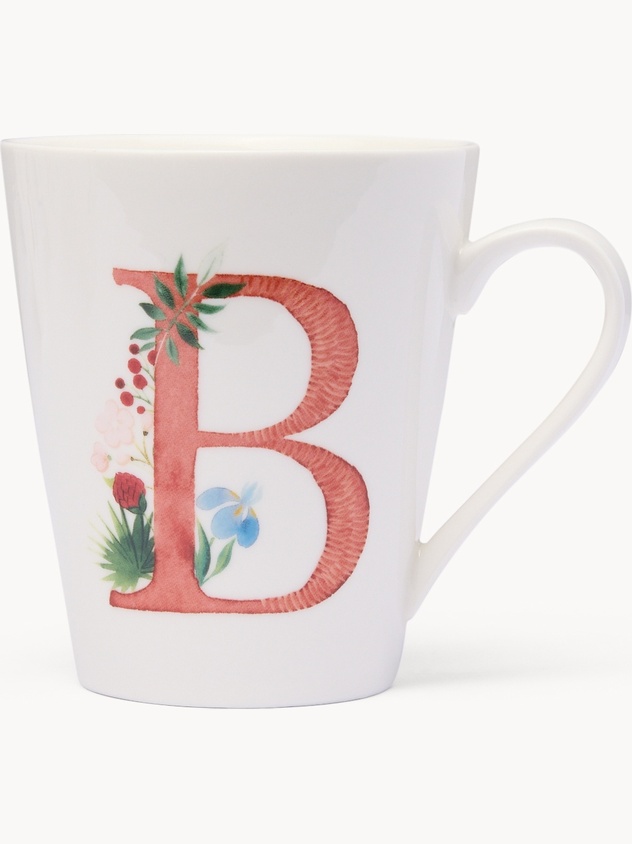 Mug in new bone china lettera B