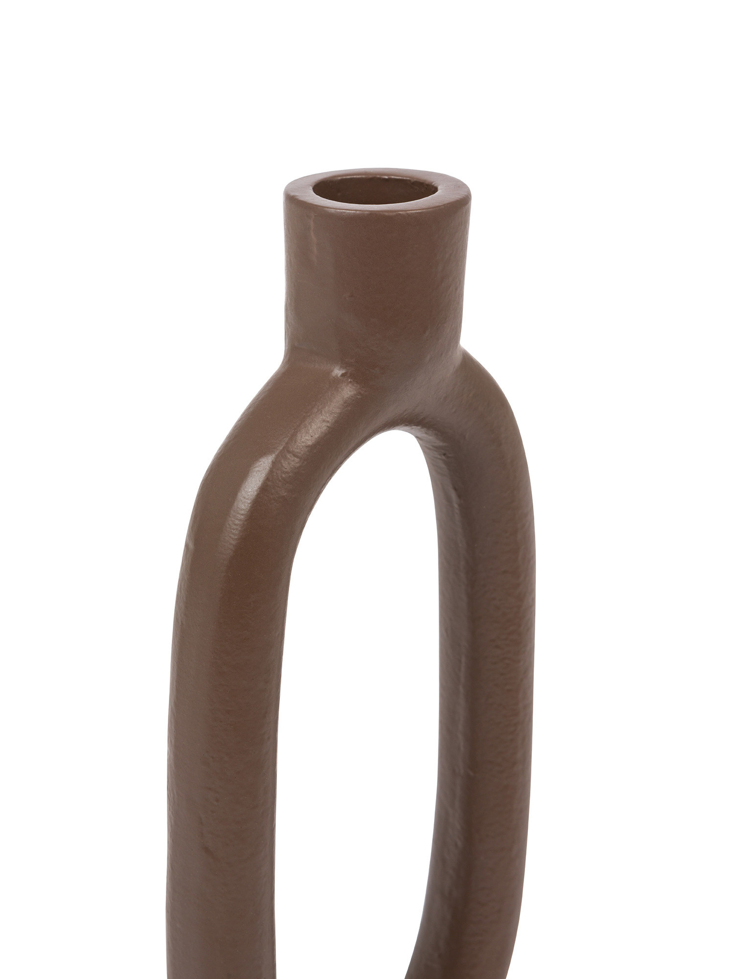 Aluminum candlestick, Brown, large image number 1