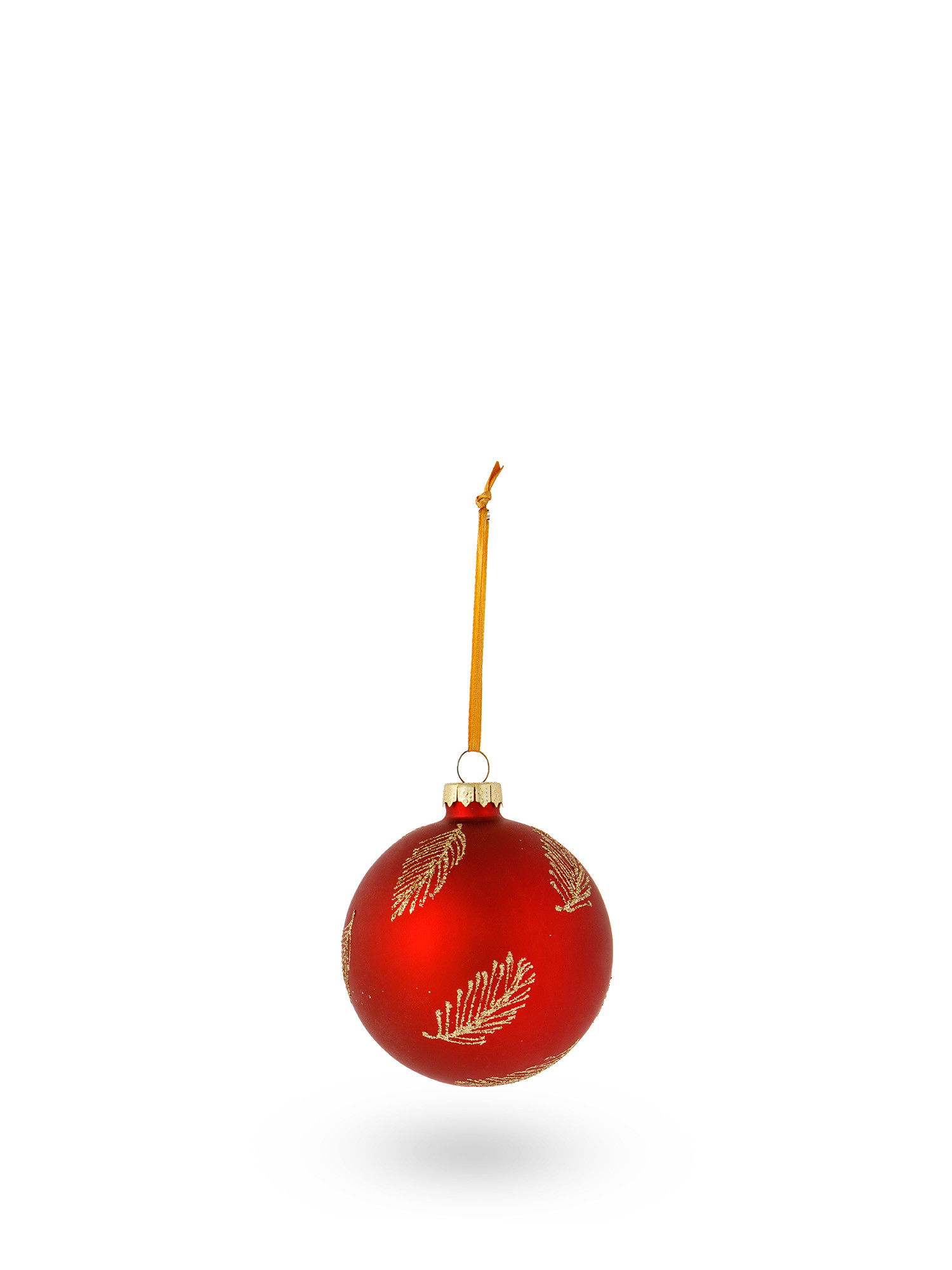 Sfera in vetro decorata a mano, Rosso, large image number 0