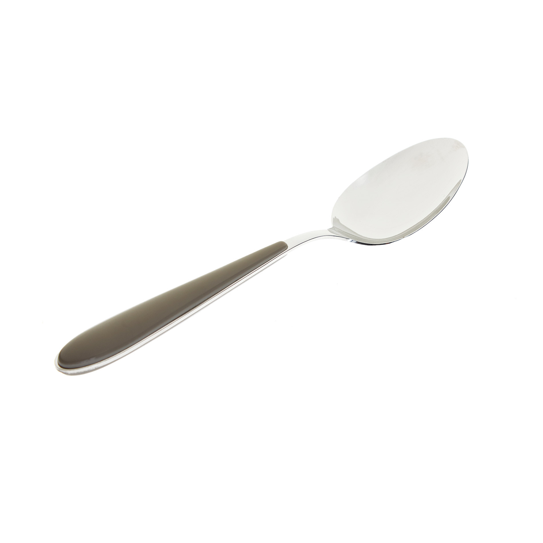 Stainless steel and plastic spoon, Dark Grey, large image number 0