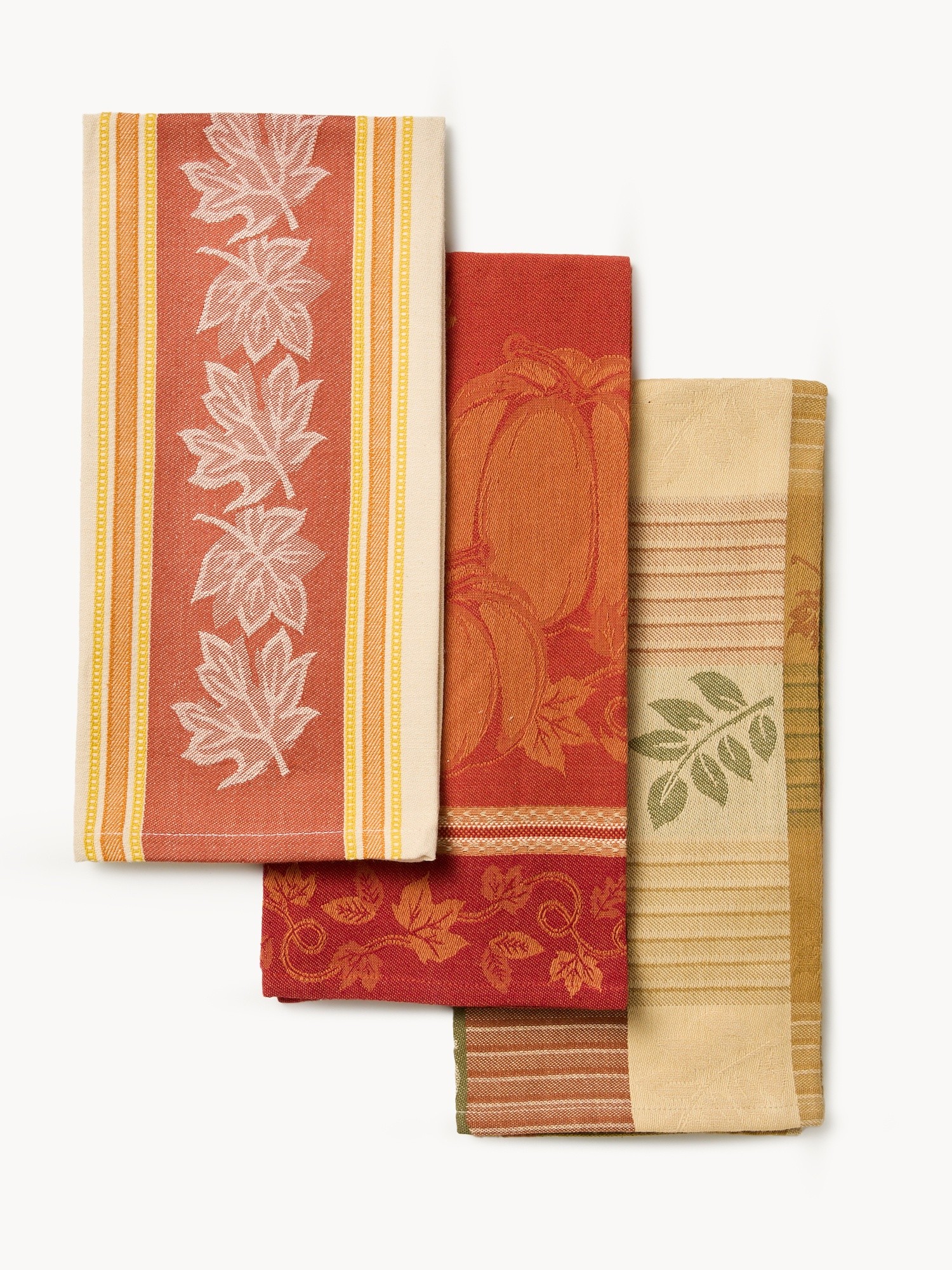 Set of 3 jacquard-weave cotton tea towels, Multicolor, large image number 0