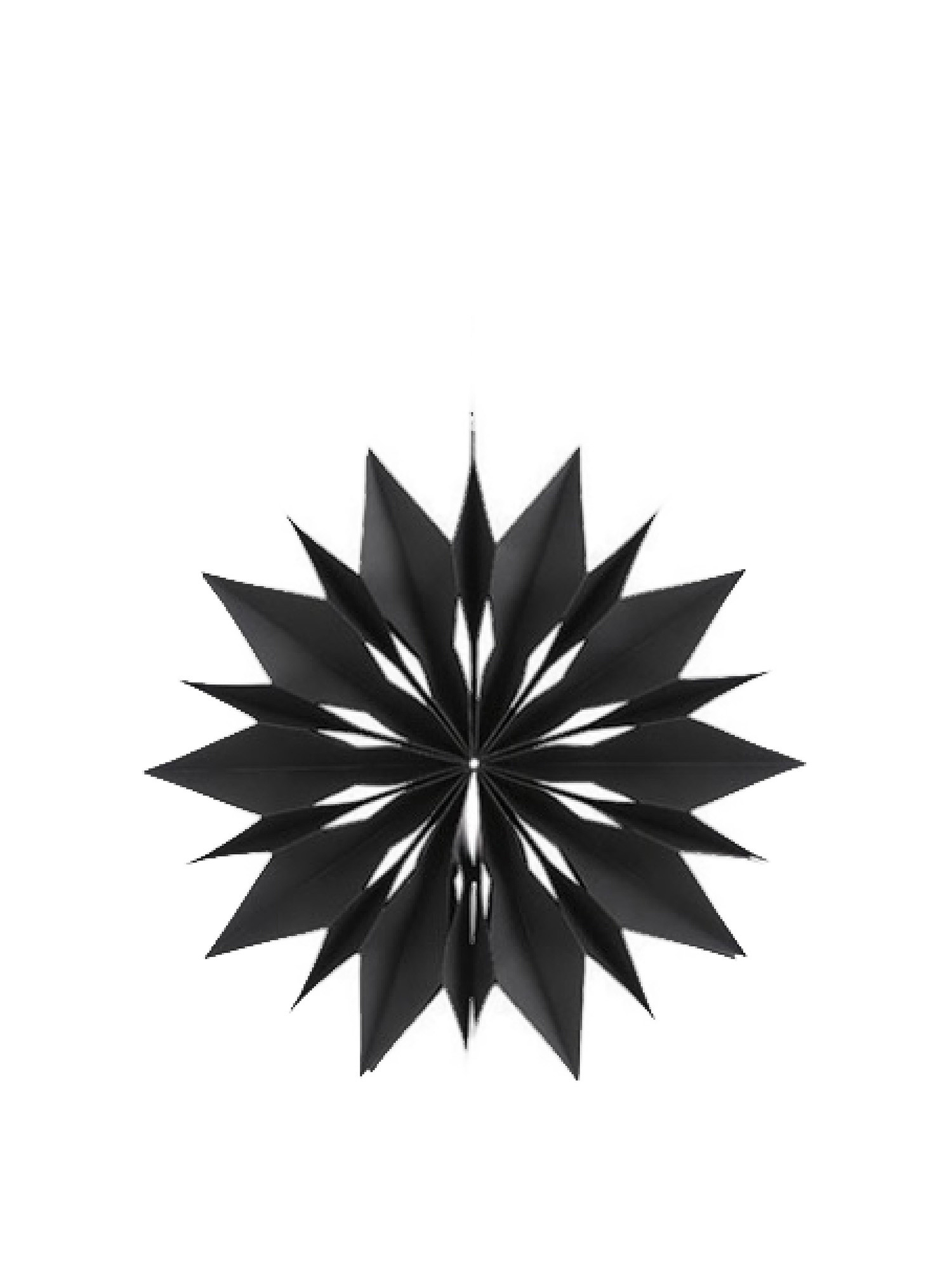 Snowflake-shaped paper decoration, Black, large image number 0